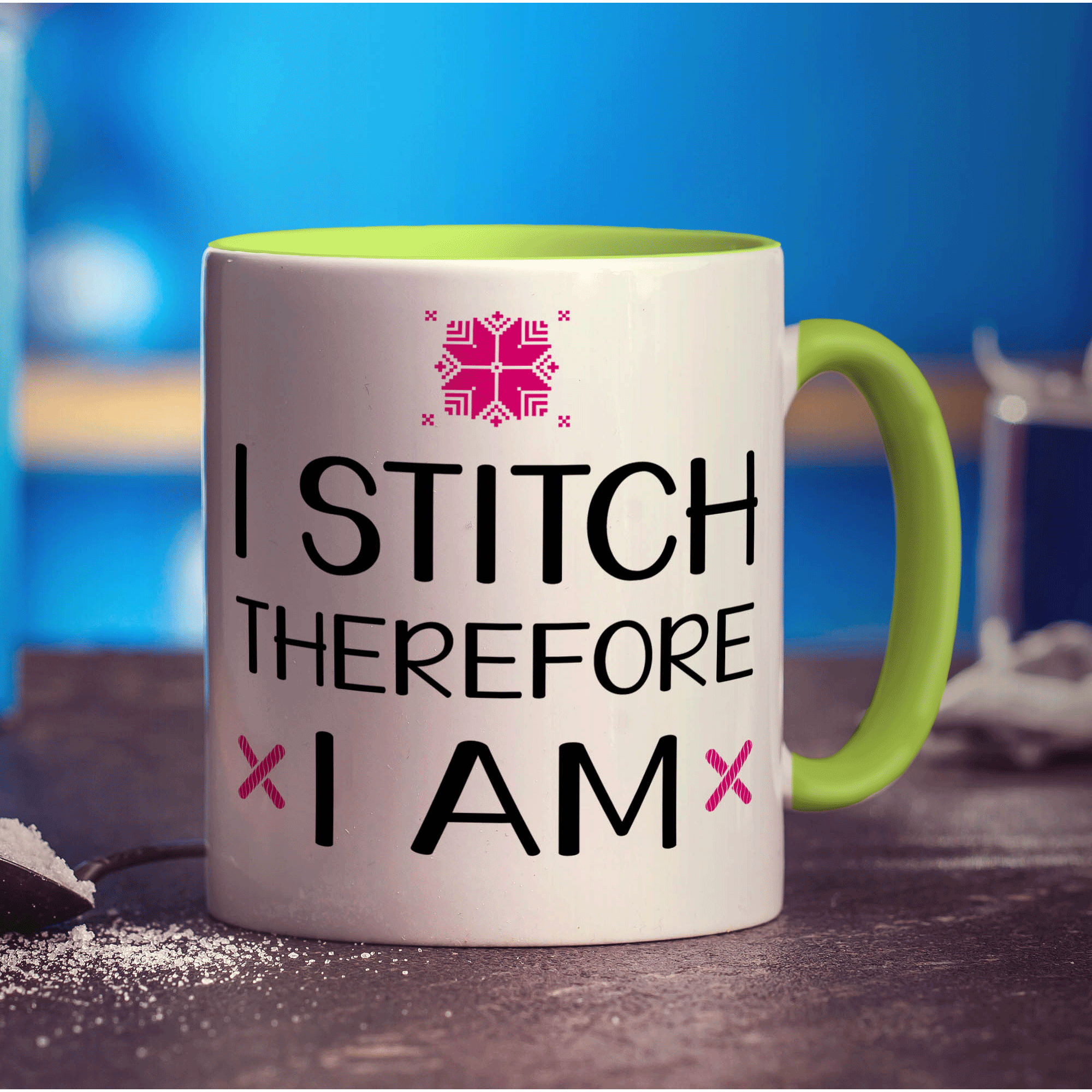 I Stitch Therefore I am Mug