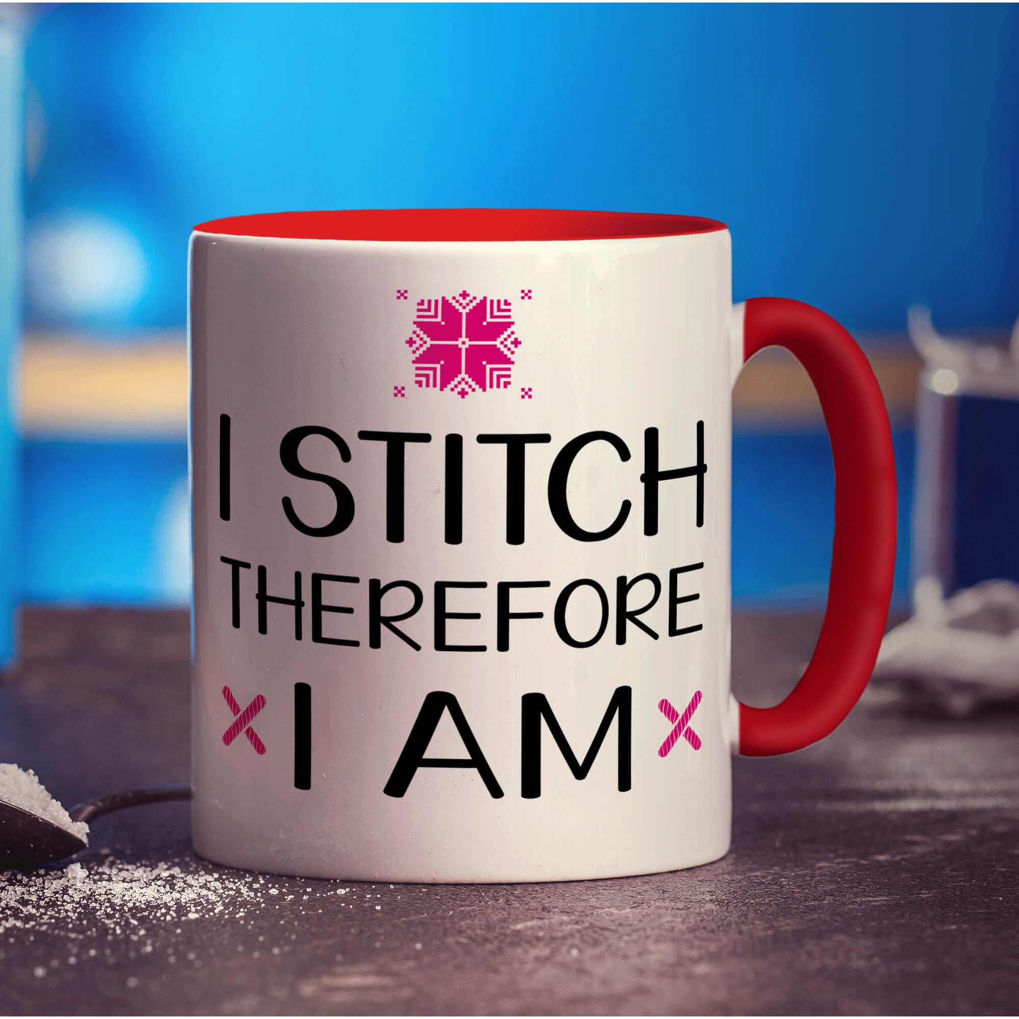 I Stitch Therefore I am Mug