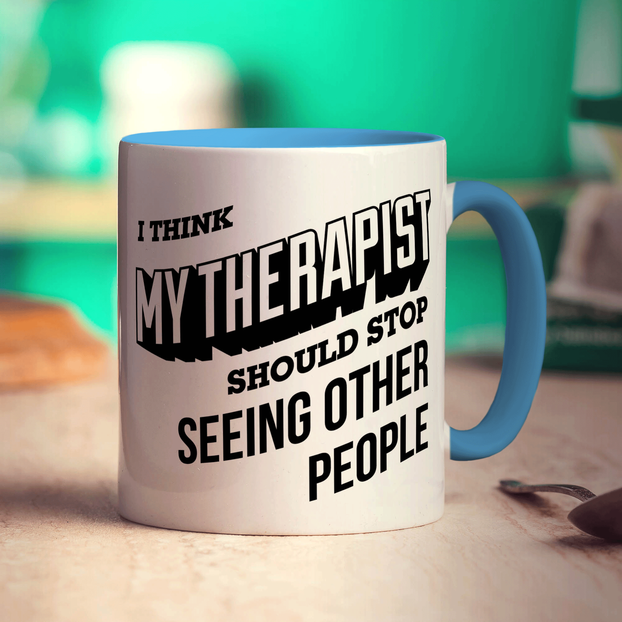 I Think My Therapist Should Stop Seeing Other People Mug - Standard 330ml (11oz) / Blue