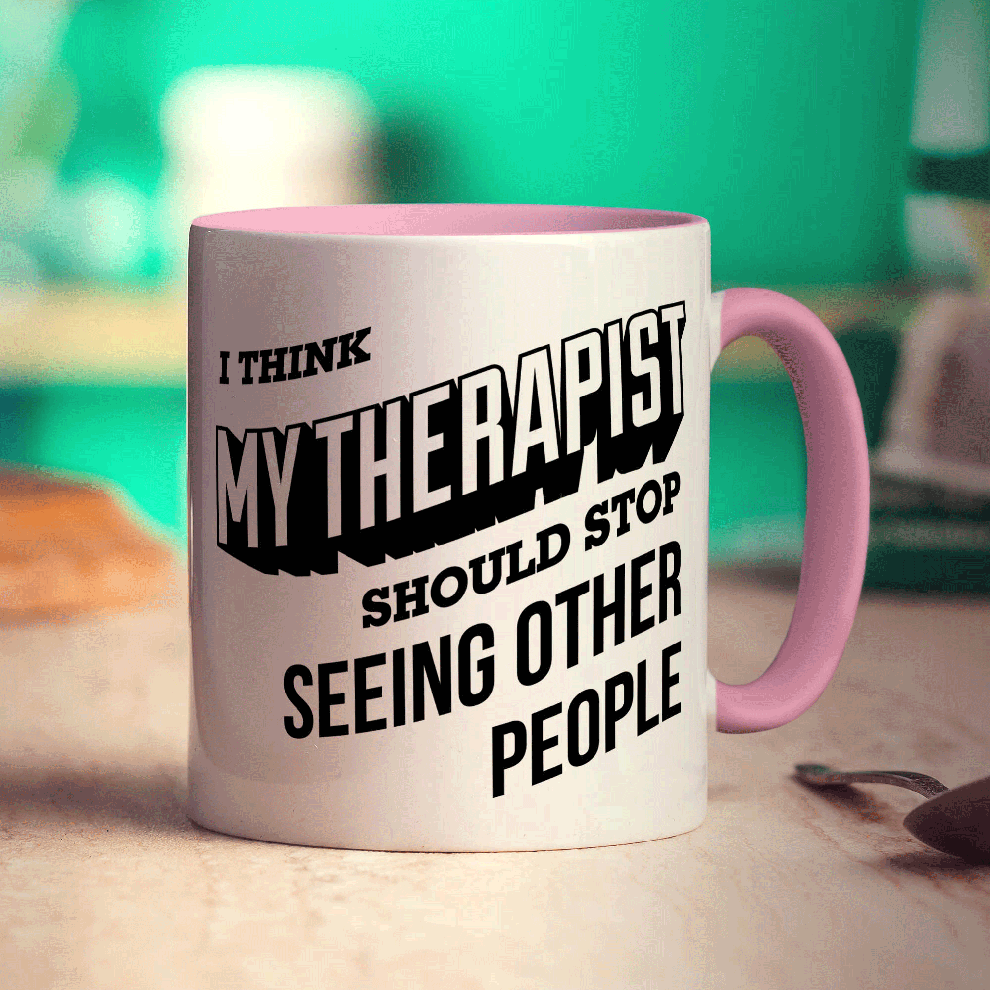 I Think My Therapist Should Stop Seeing Other People Mug - Standard 330ml (11oz) / Pink
