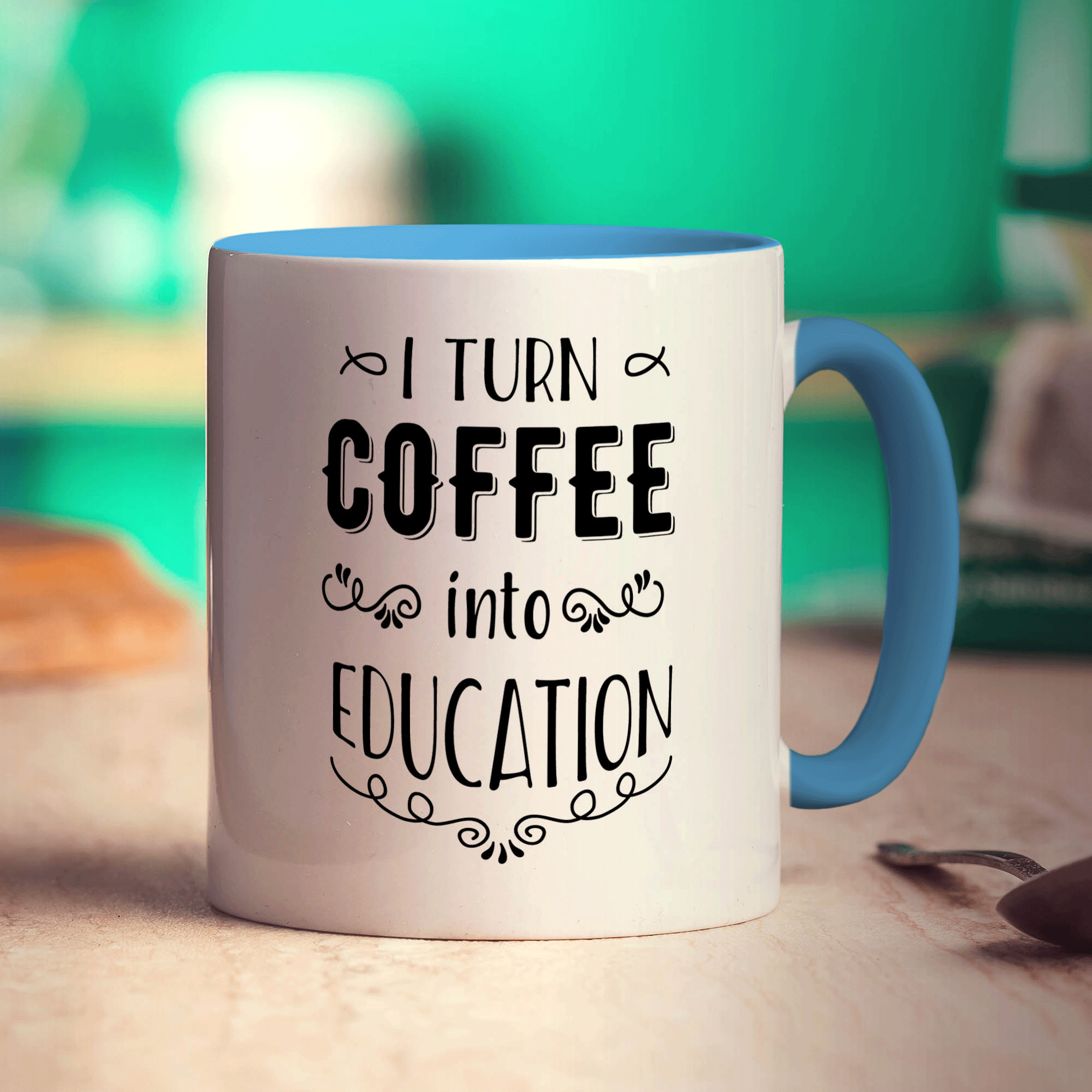 I Turn Coffee into Education Mug