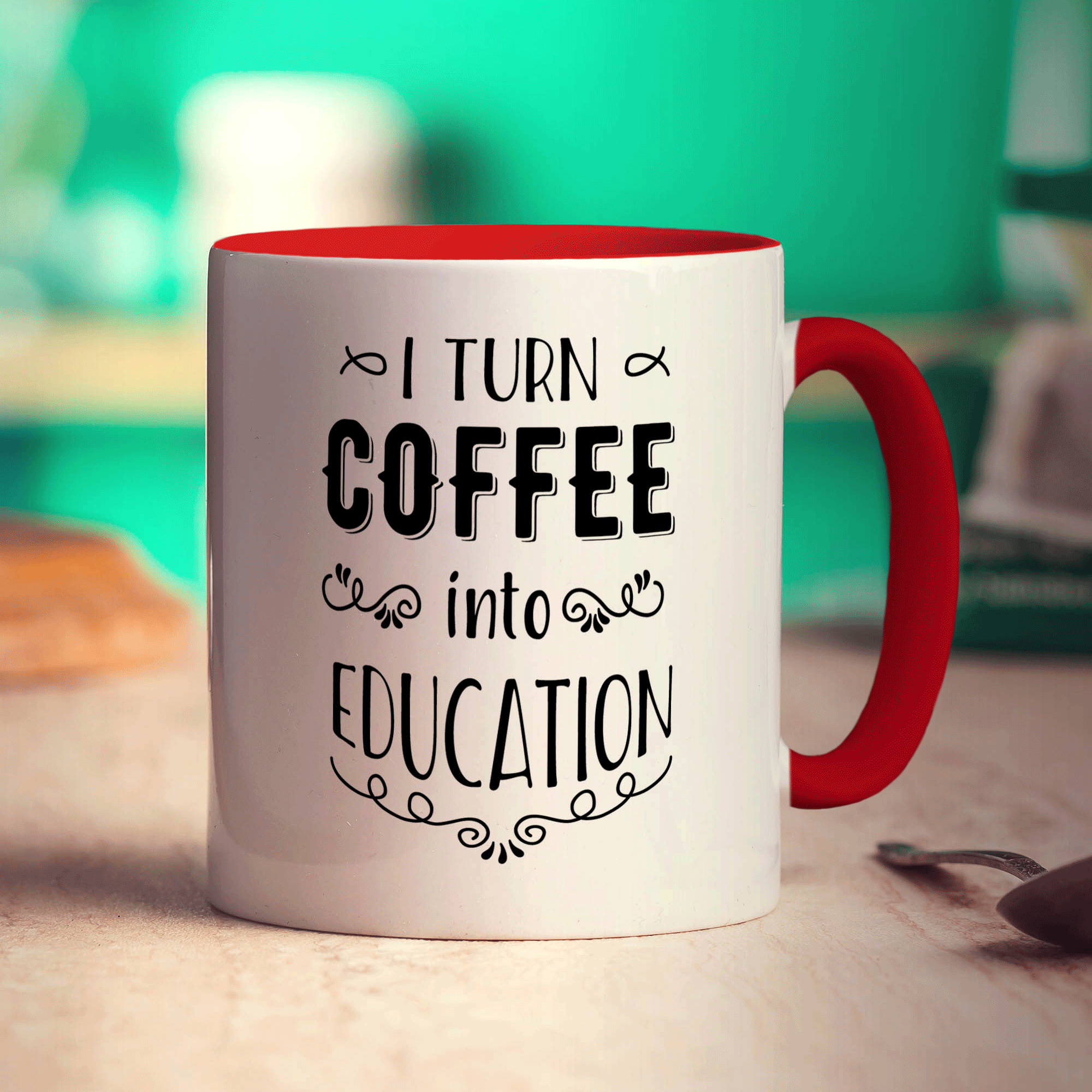 I Turn Coffee into Education Mug