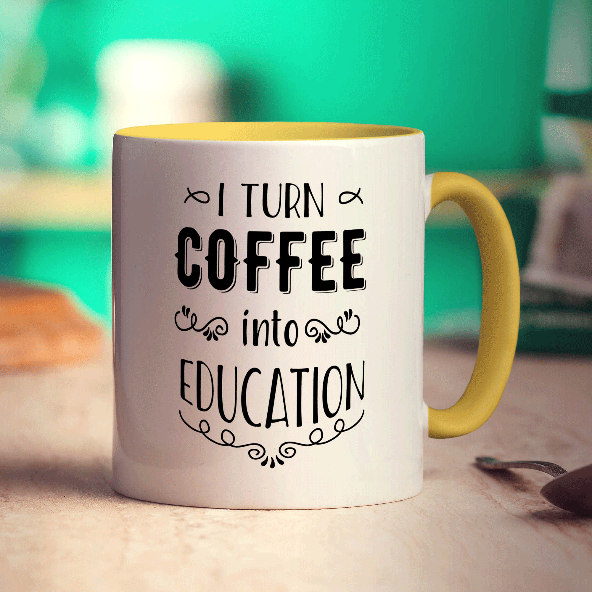 I Turn Coffee into Education Mug