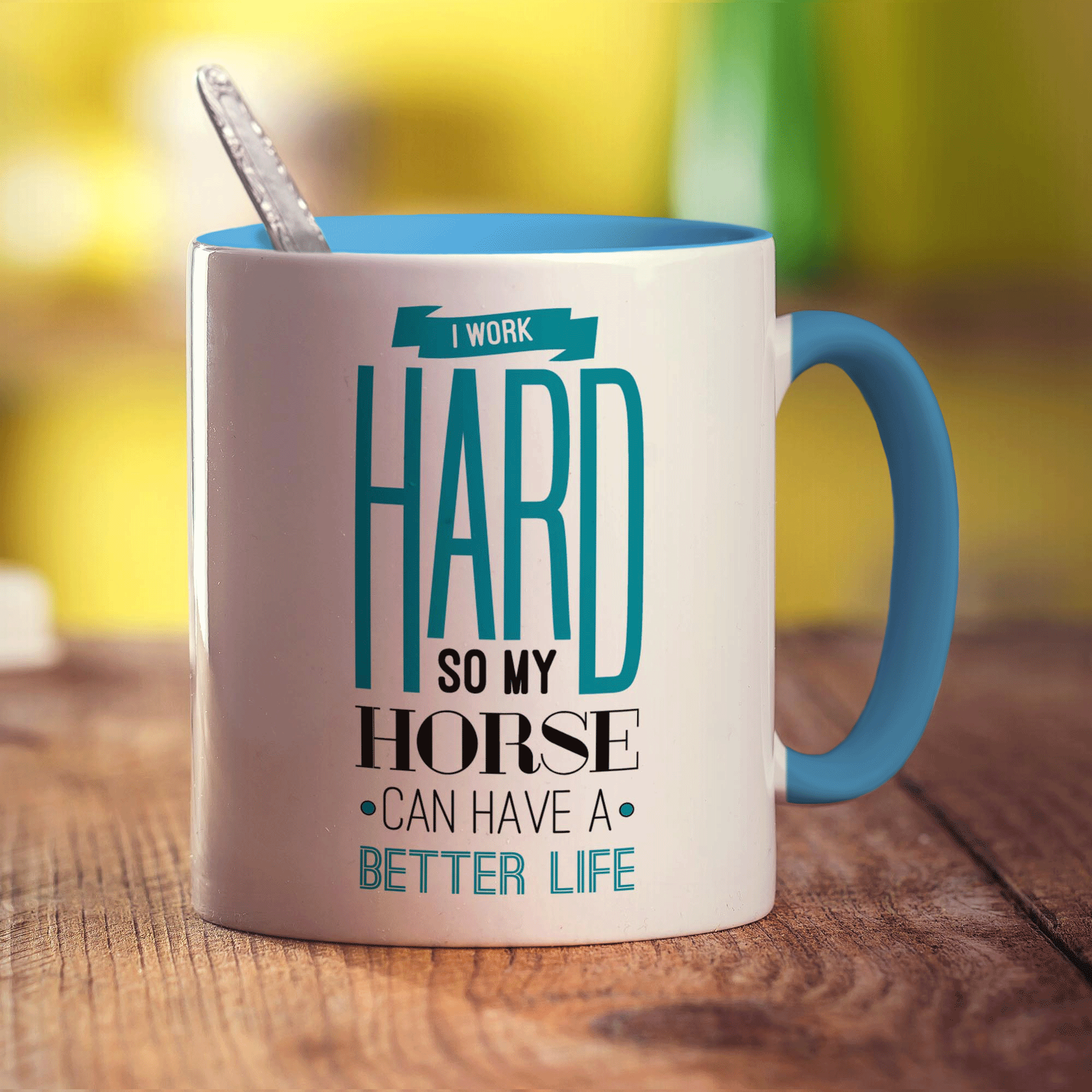 I Work Hard So My Horse Can Have A Better Life Mug - Standard 330ml (11oz) / Blue