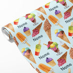 Ice Cream Name Wrapping Paper