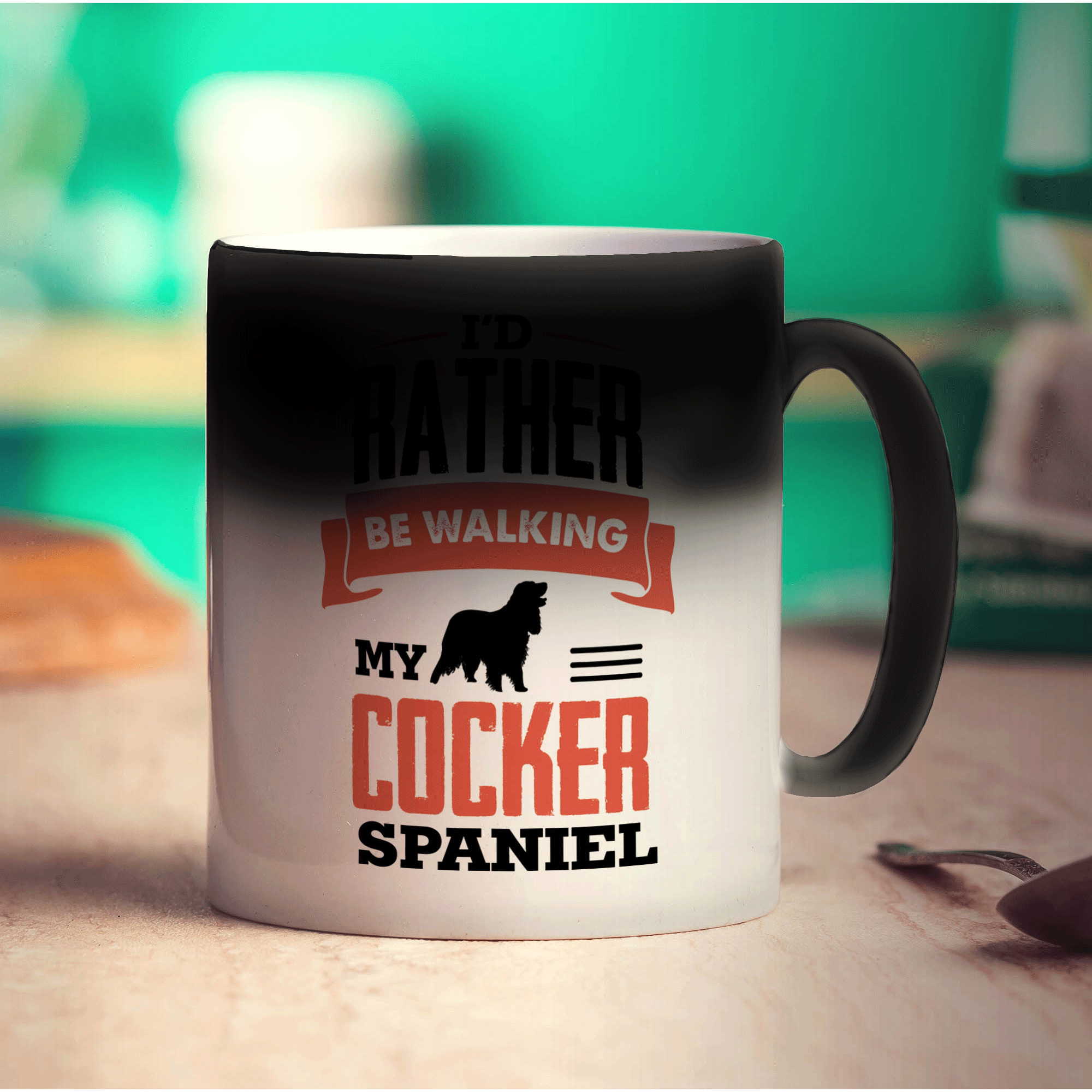 I'd Rather Be Walking My Cocker Spaniel Mug - Standard 330ml (11oz) / Magic Mug