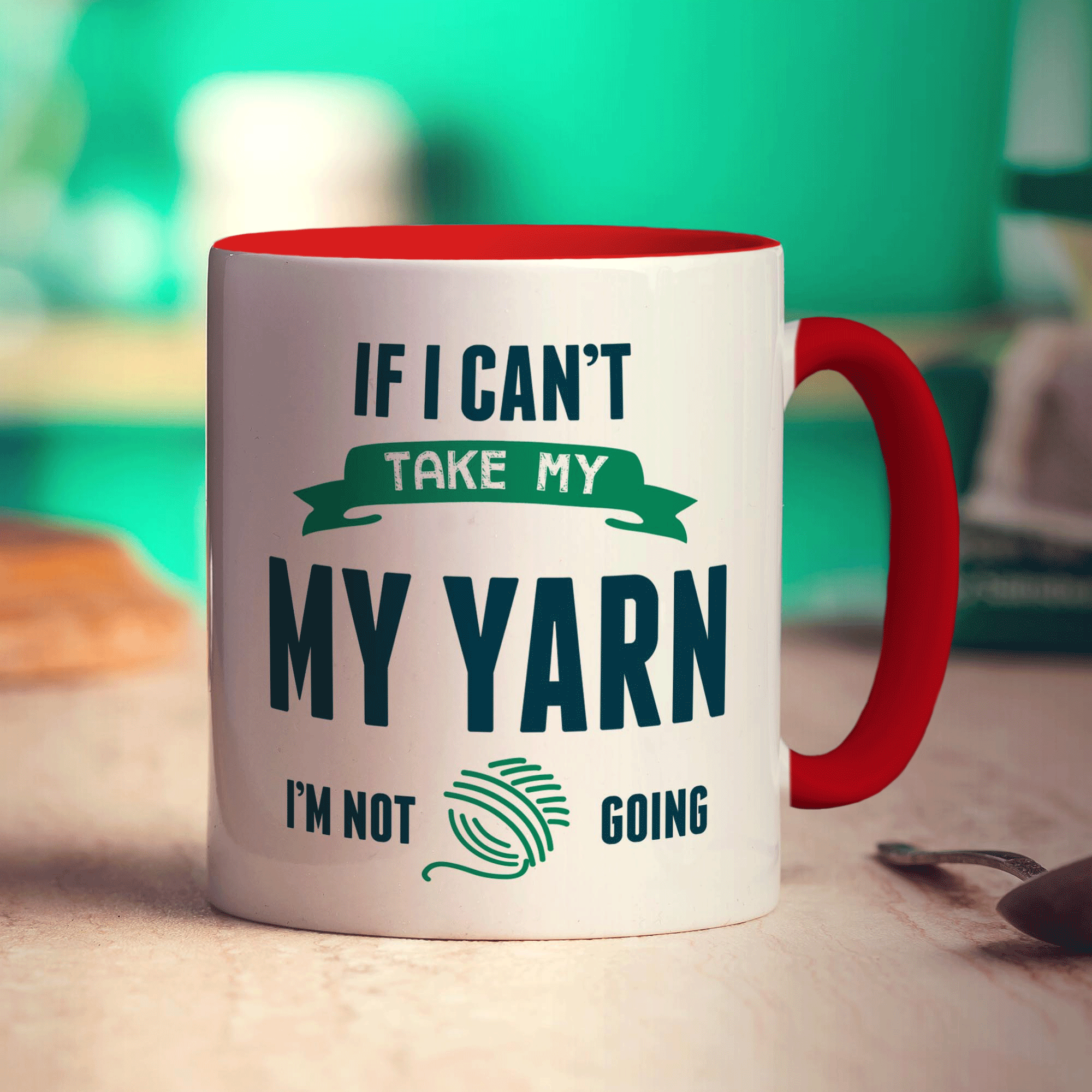 If I Can't Take My Yarn I'm Not Going Mug - Standard 330ml (11oz) / Red