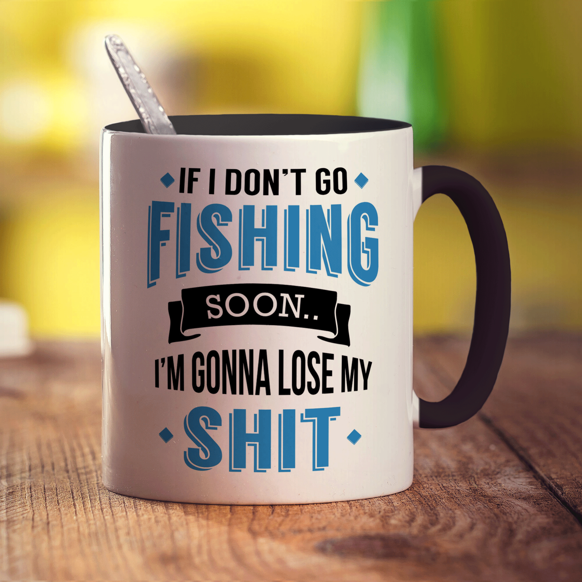 If I Don't Go Fishing Soon... I'm Gonna Lose My Shit Mug - Standard 330ml (11oz) / Black