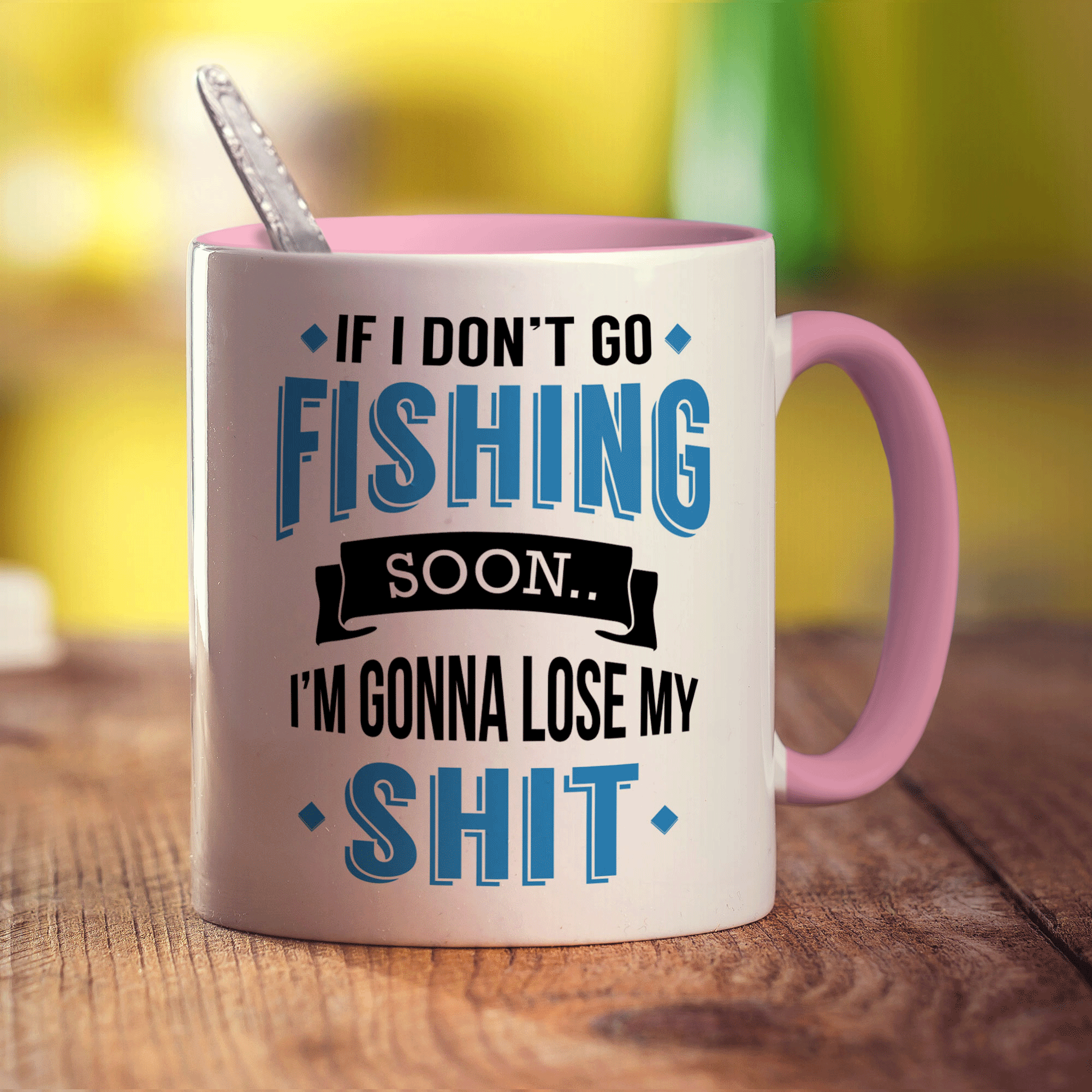 If I Don't Go Fishing Soon... I'm Gonna Lose My Shit Mug - Standard 330ml (11oz) / Pink