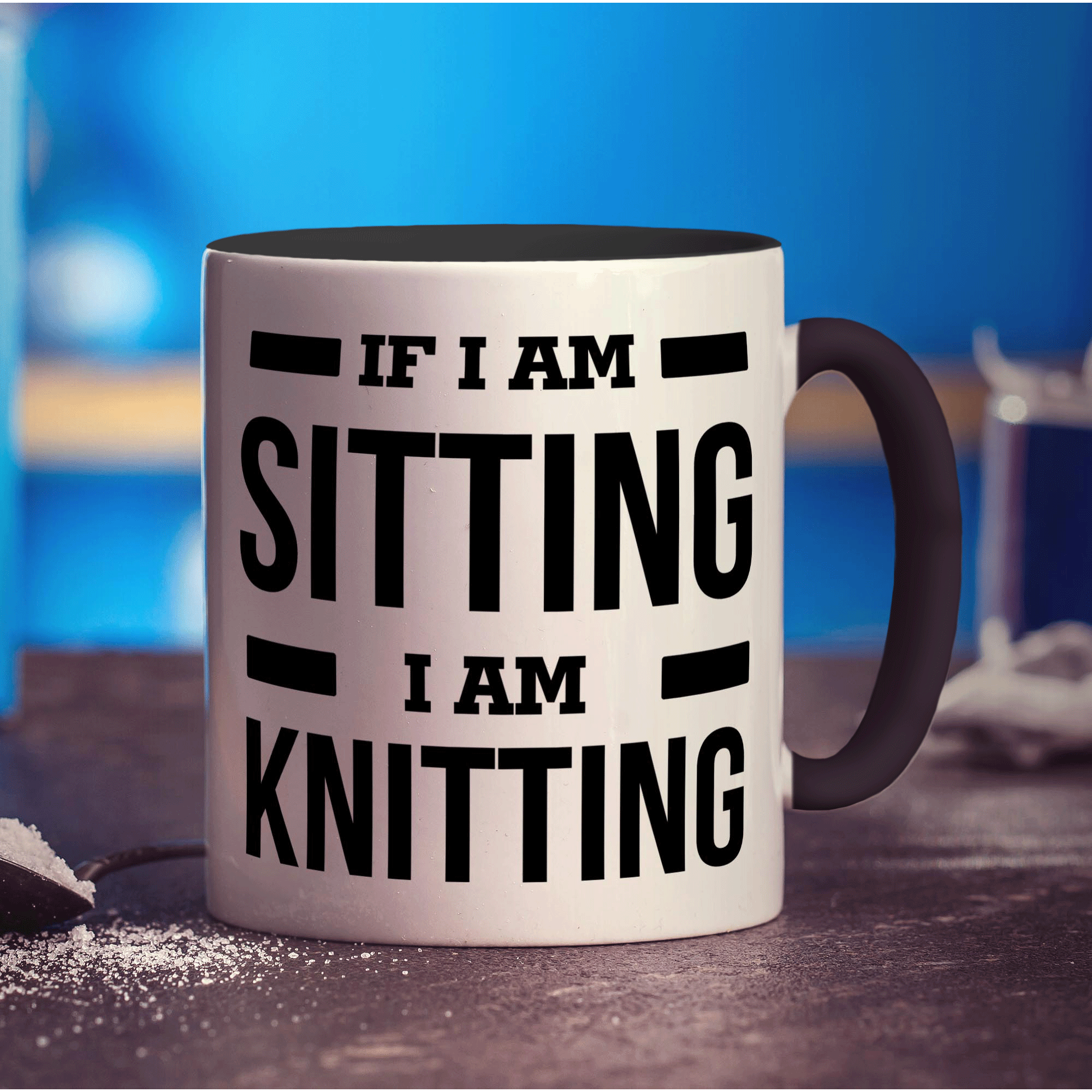 If I'm Sitting, I'm Knitting Mug