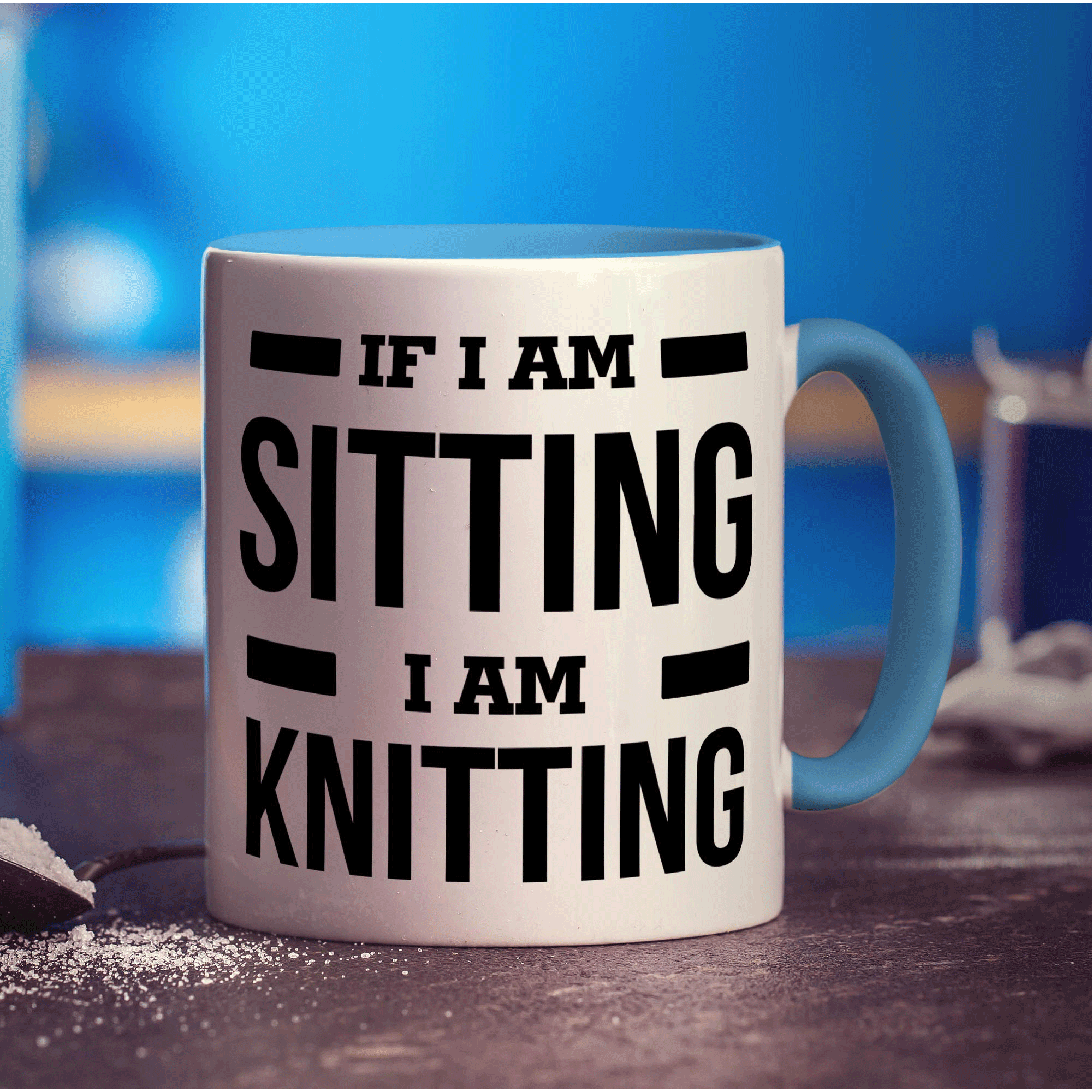 If I'm Sitting, I'm Knitting Mug