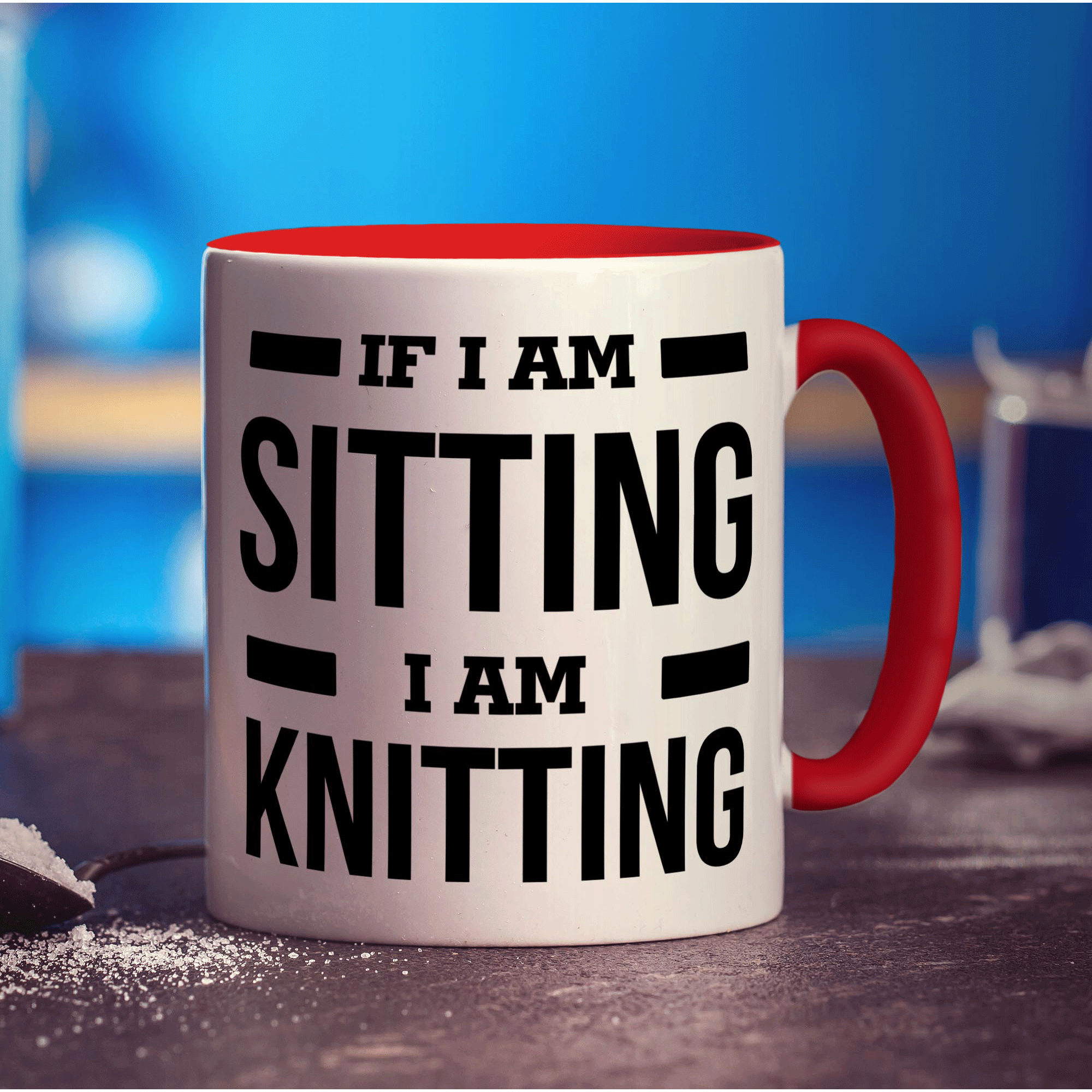 If I'm Sitting, I'm Knitting Mug