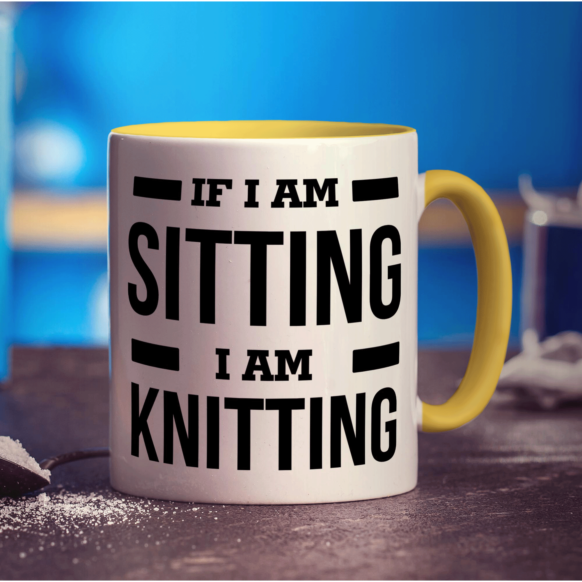 If I'm Sitting, I'm Knitting Mug