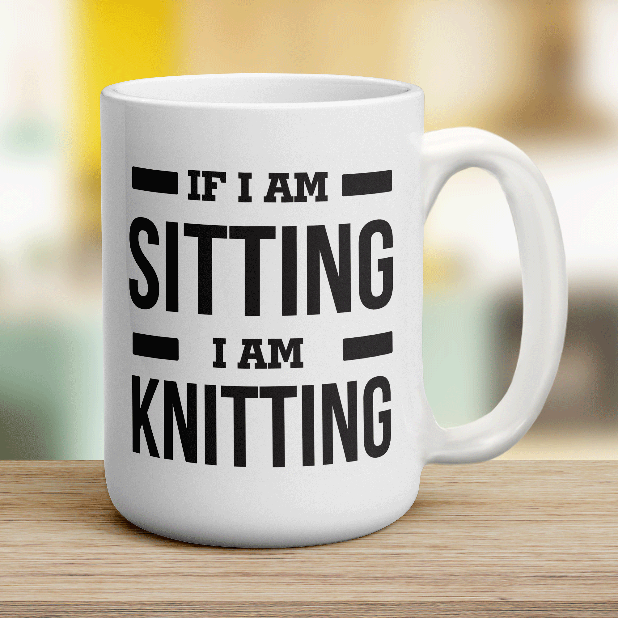 If I'm Sitting, I'm Knitting Mug