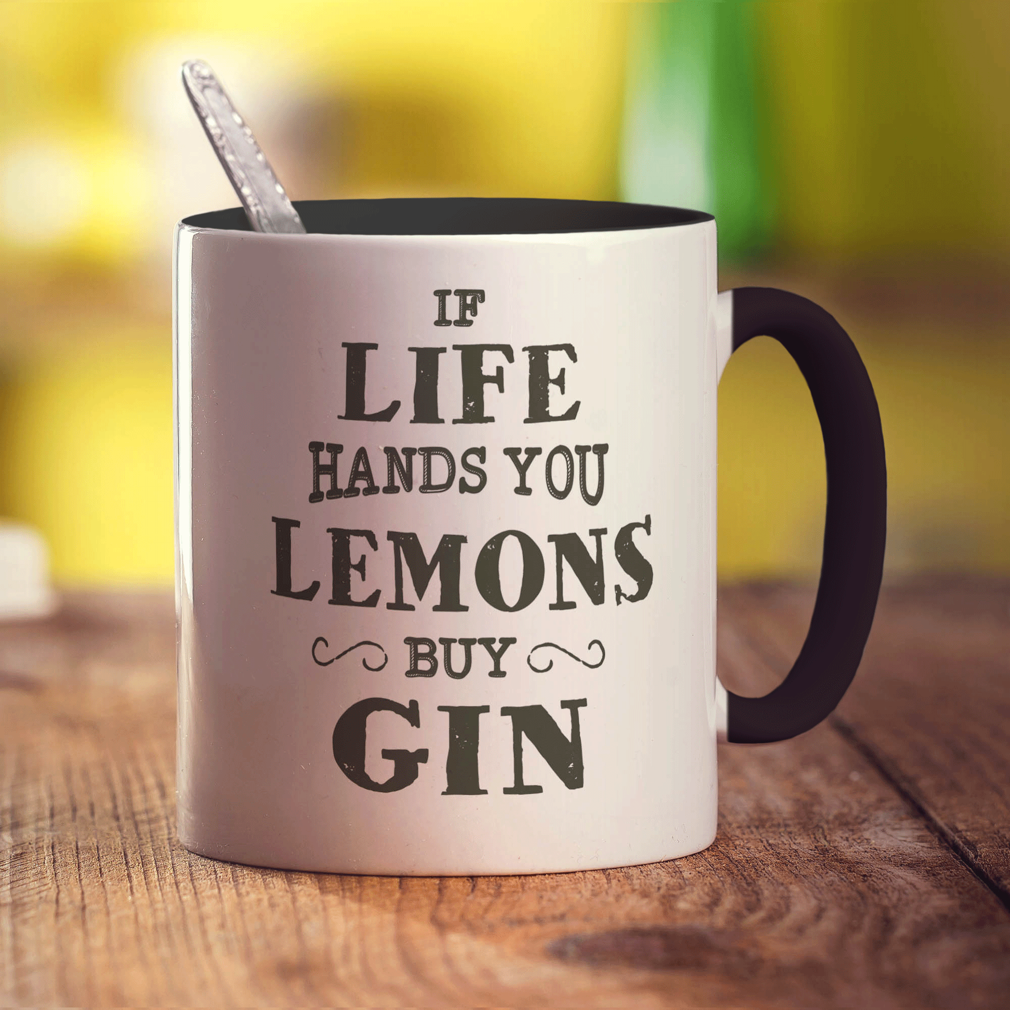 If Life Hands You Lemons Buy Gin Mug - Standard 330ml (11oz) / Black