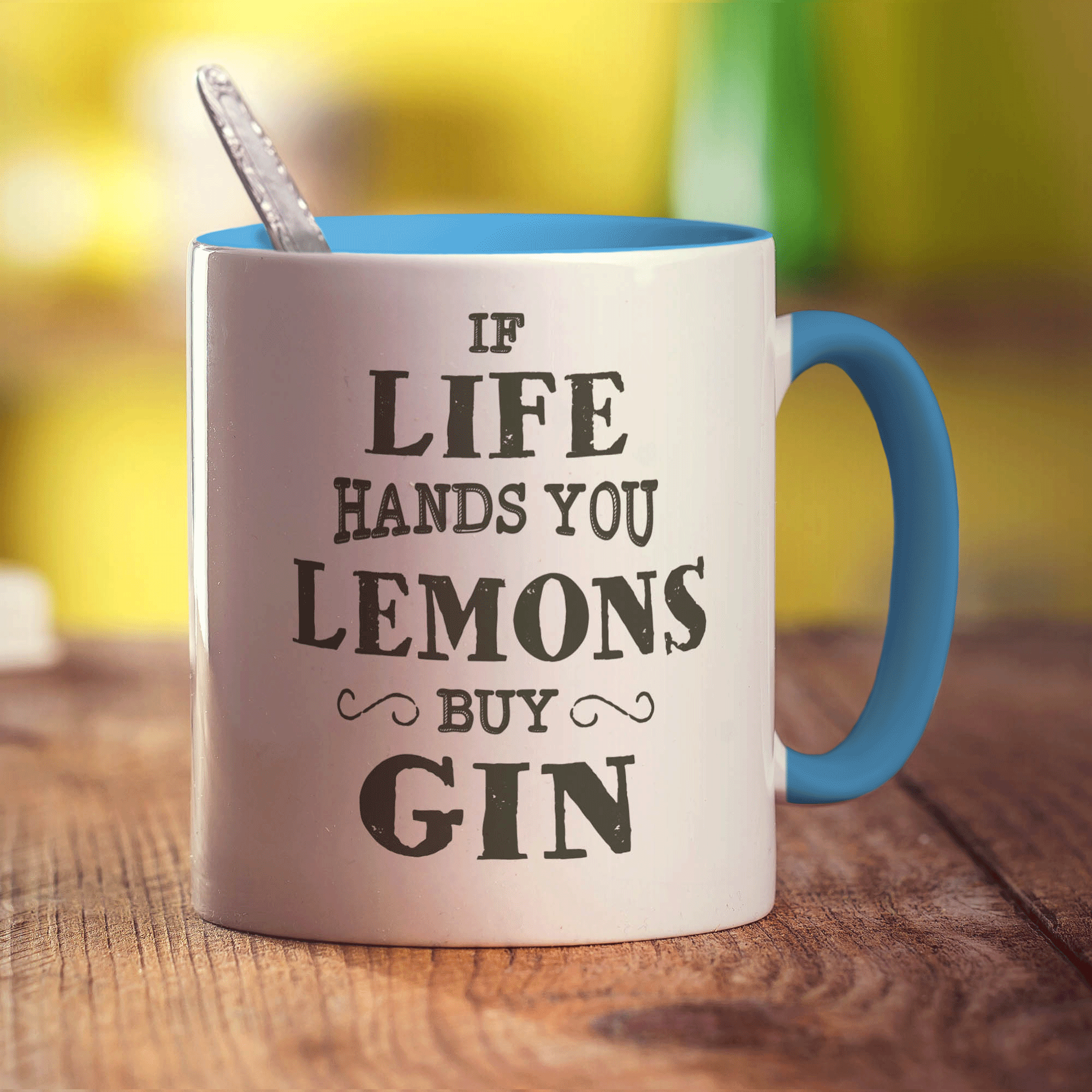 If Life Hands You Lemons Buy Gin Mug - Standard 330ml (11oz) / Blue
