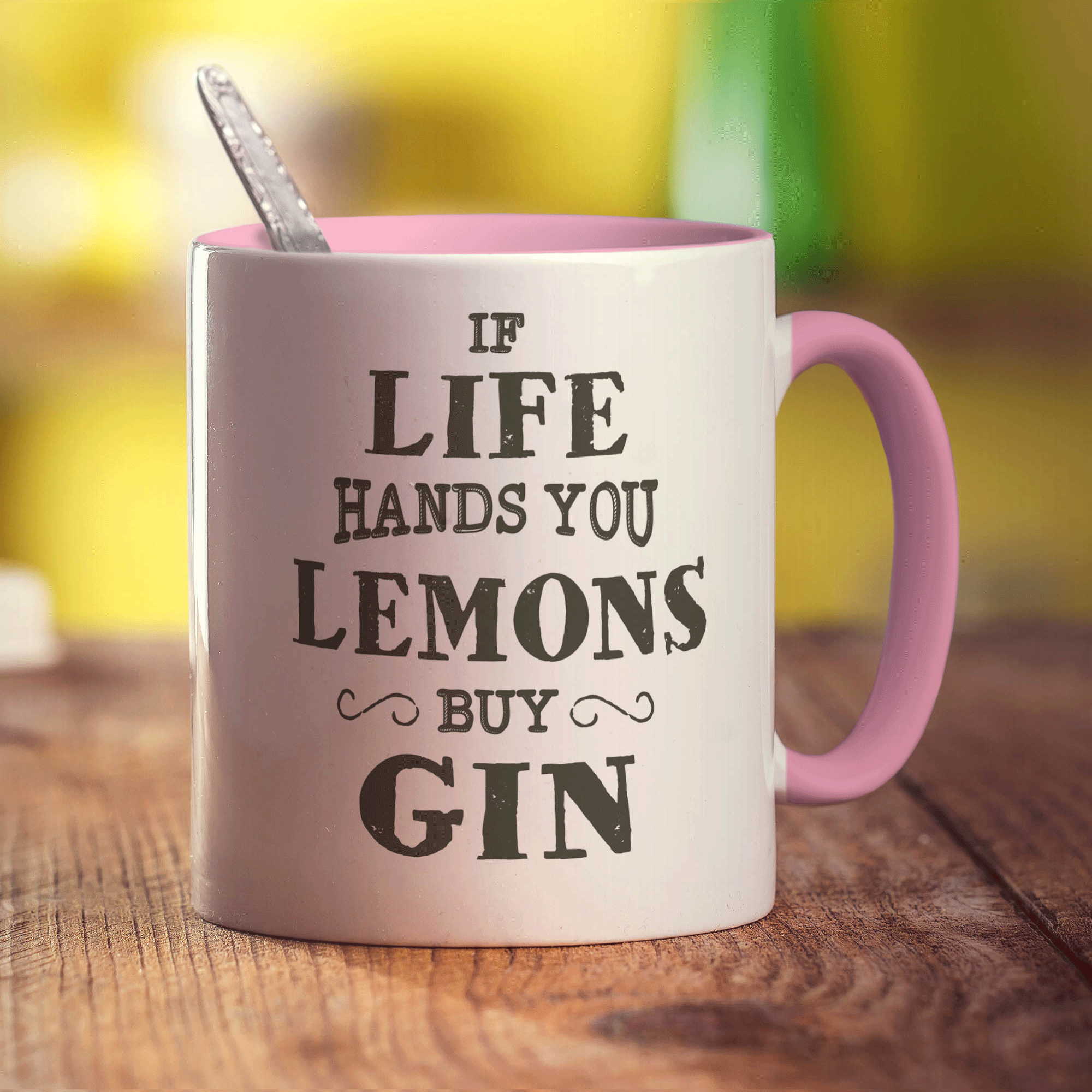 If Life Hands You Lemons Buy Gin Mug - Standard 330ml (11oz) / Pink
