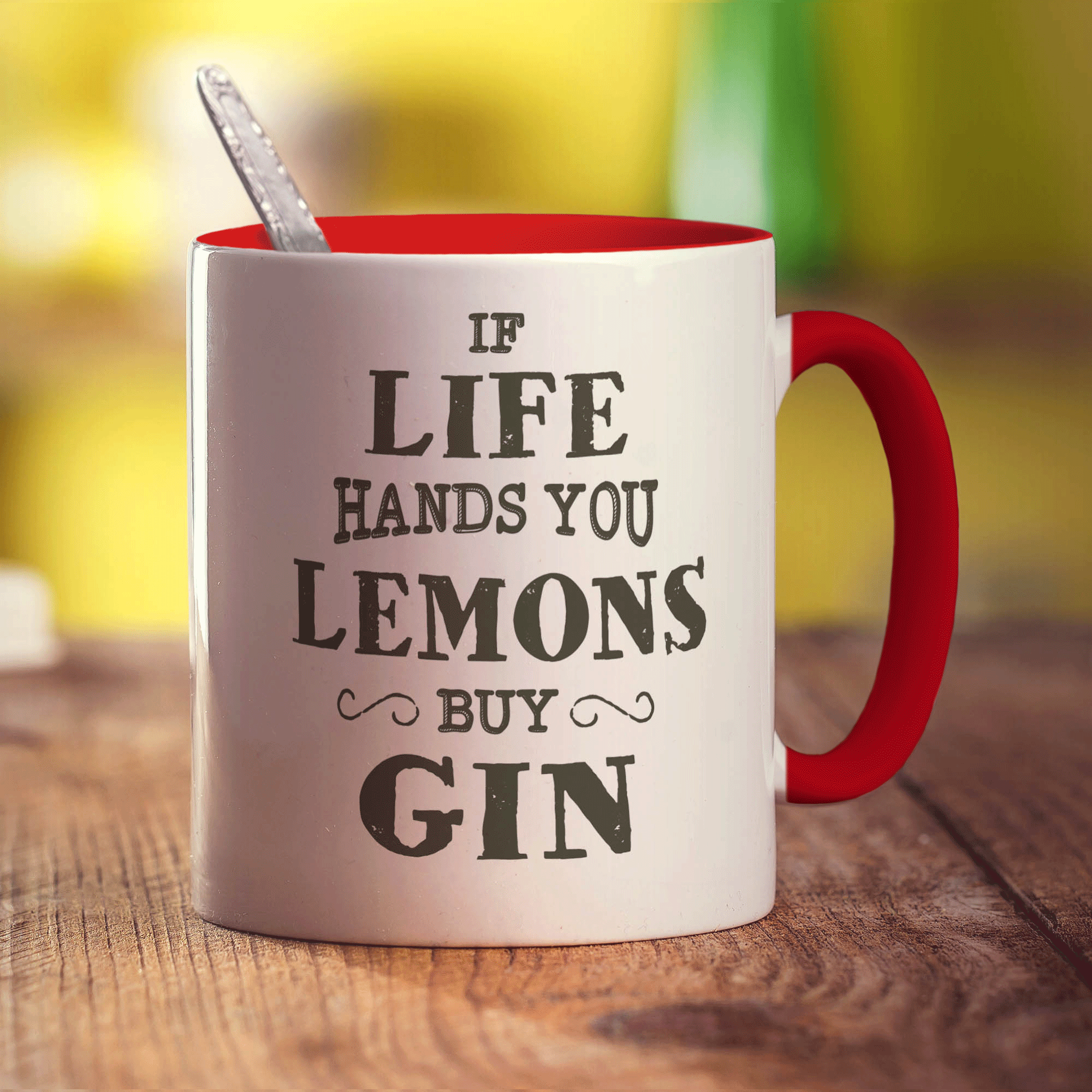 If Life Hands You Lemons Buy Gin Mug - Standard 330ml (11oz) / Red