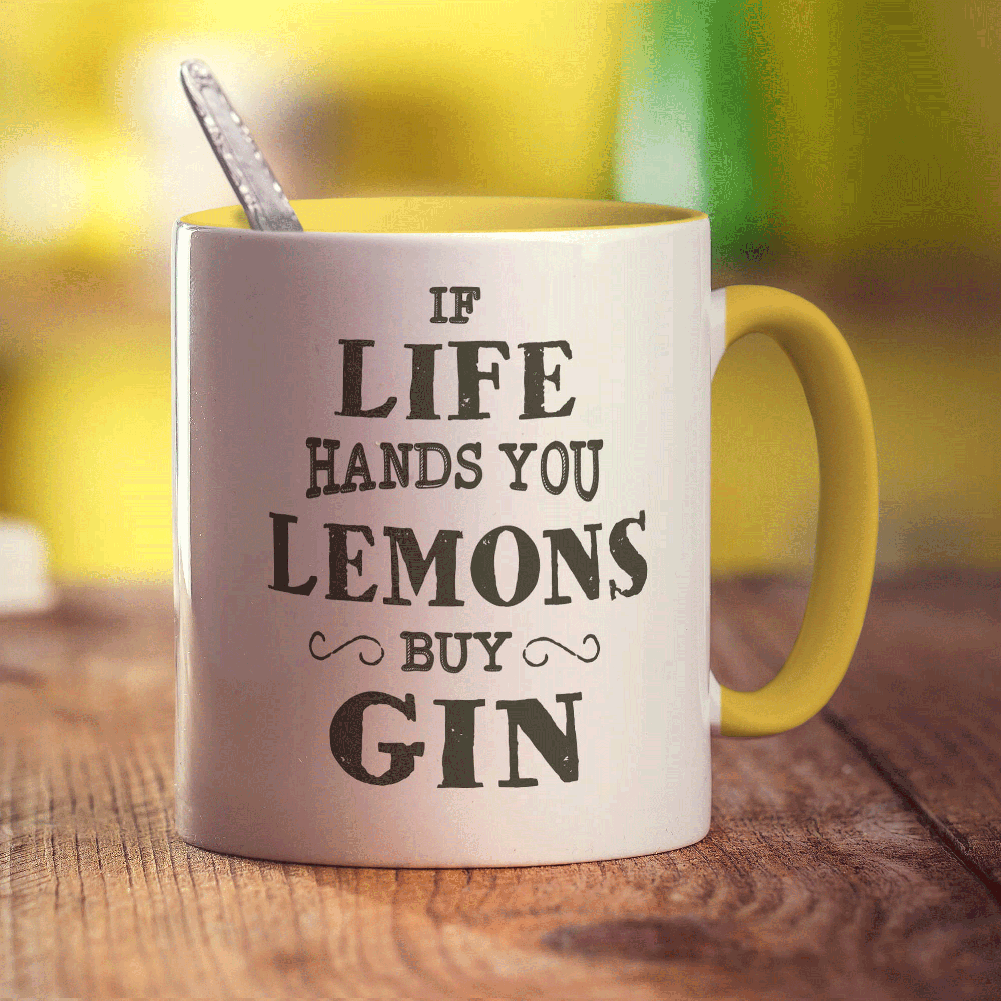 If Life Hands You Lemons Buy Gin Mug - Standard 330ml (11oz) / Yellow