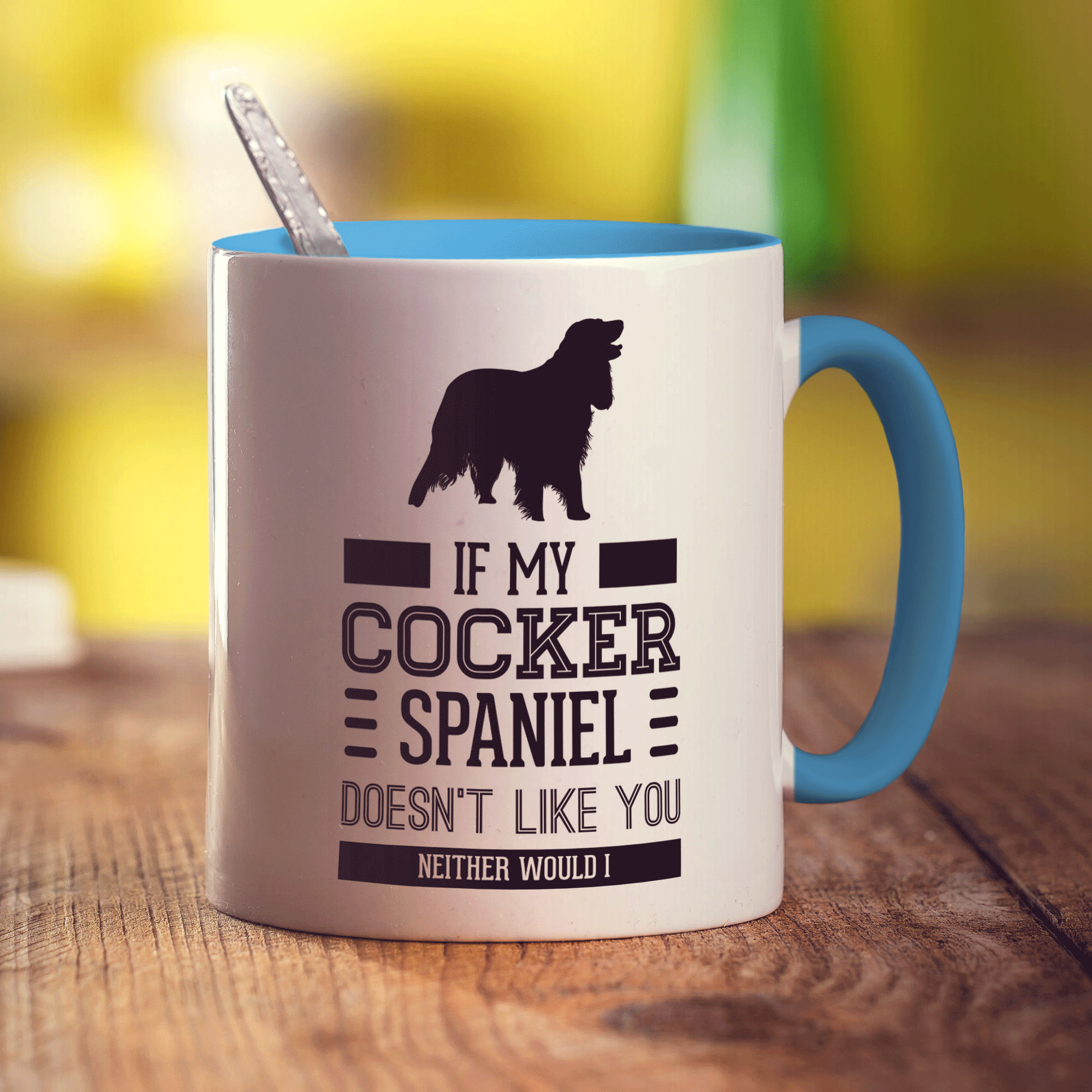If My Cocker Spaniel Doesn't Like You Neither Would I Mug - Standard 330ml (11oz) / Blue