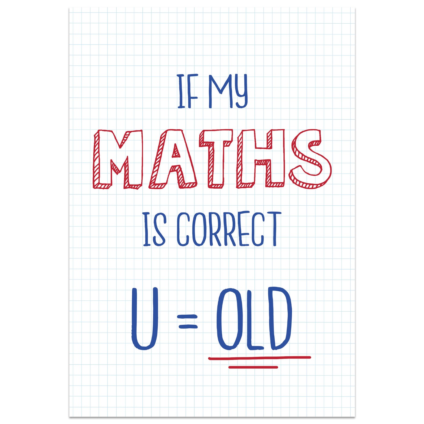 If My Maths is Correct Birthday Card