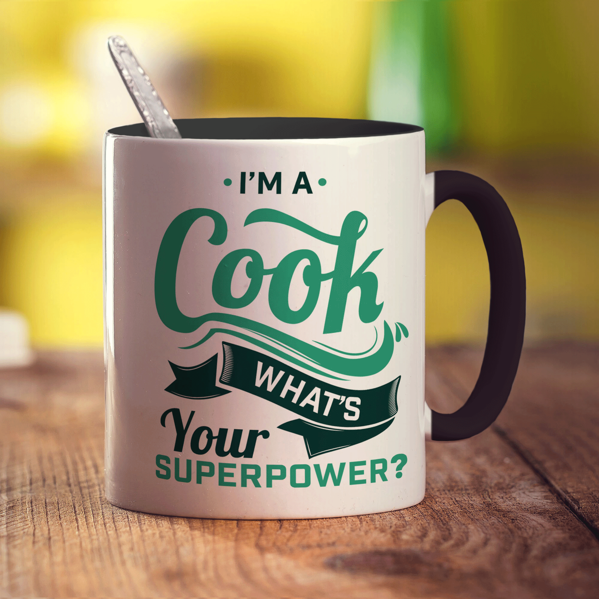 I'm a Cook What's Your Super Power Mug - Standard 330ml (11oz) / Black