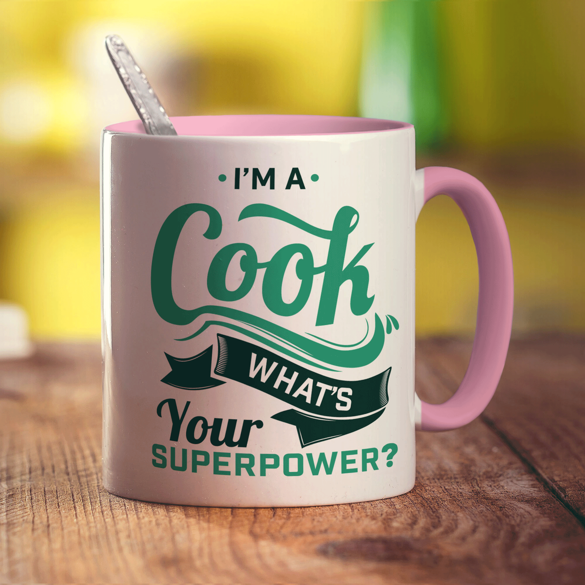 I'm a Cook What's Your Super Power Mug - Standard 330ml (11oz) / Pink
