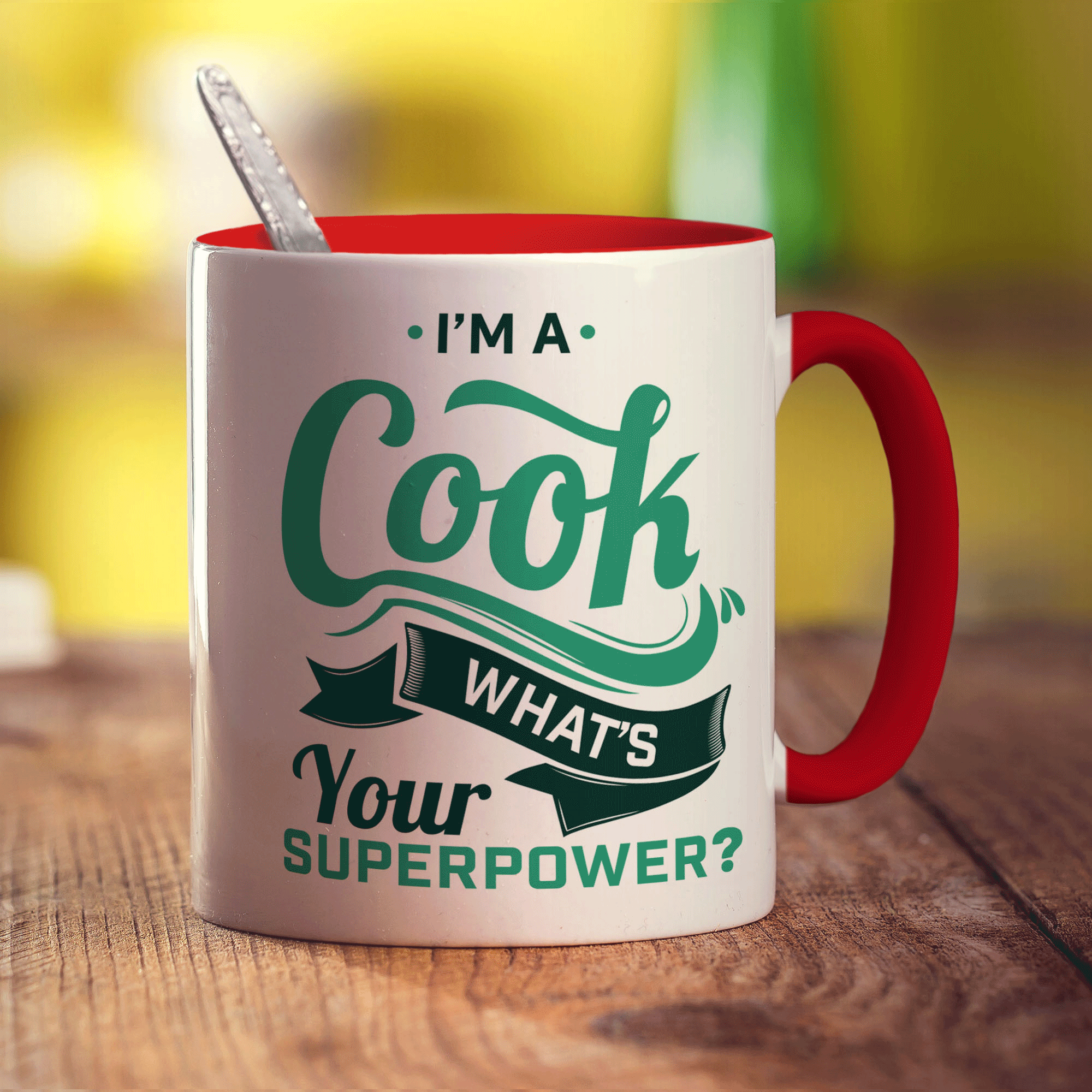 I'm a Cook What's Your Super Power Mug - Standard 330ml (11oz) / Red