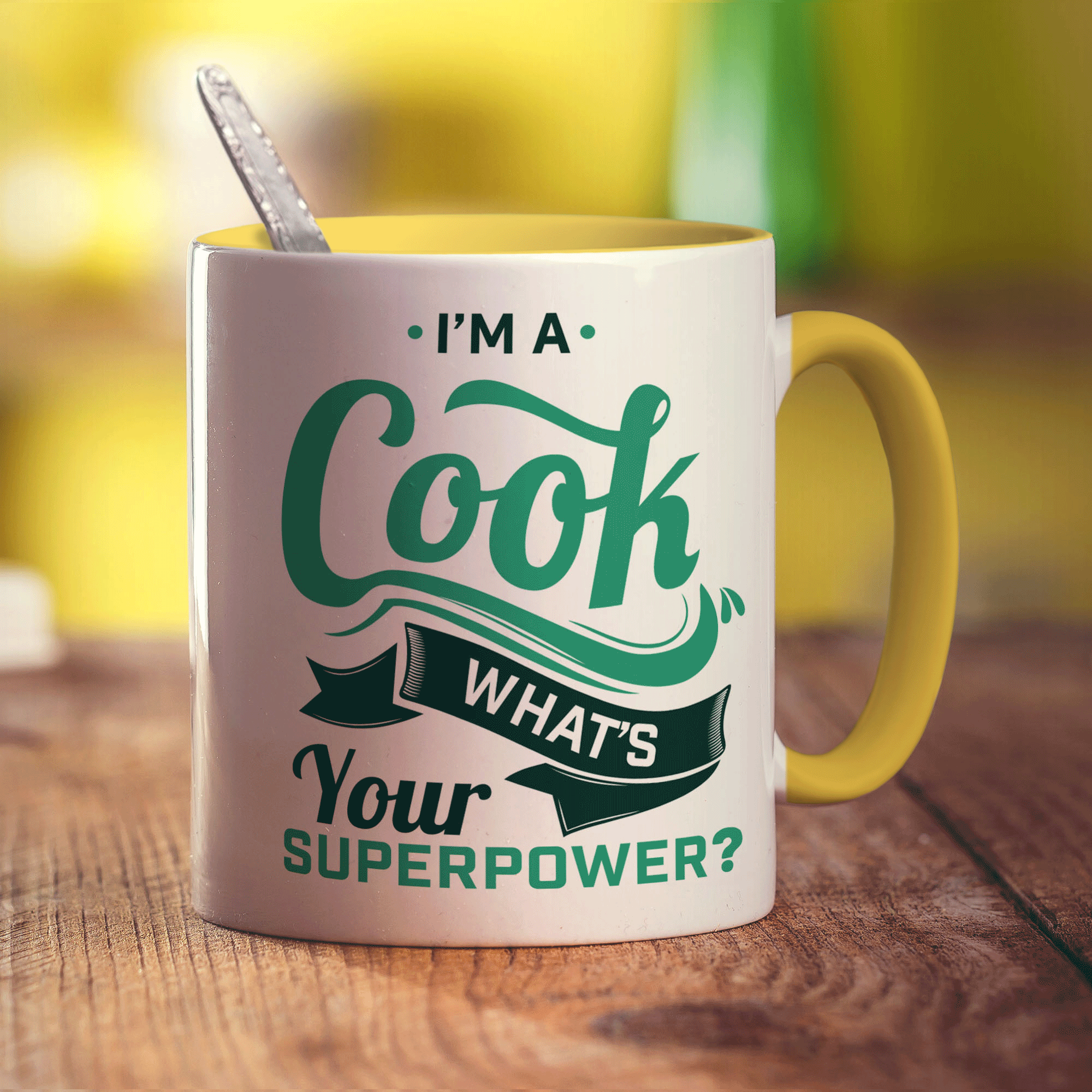I'm a Cook What's Your Super Power Mug - Standard 330ml (11oz) / Yellow