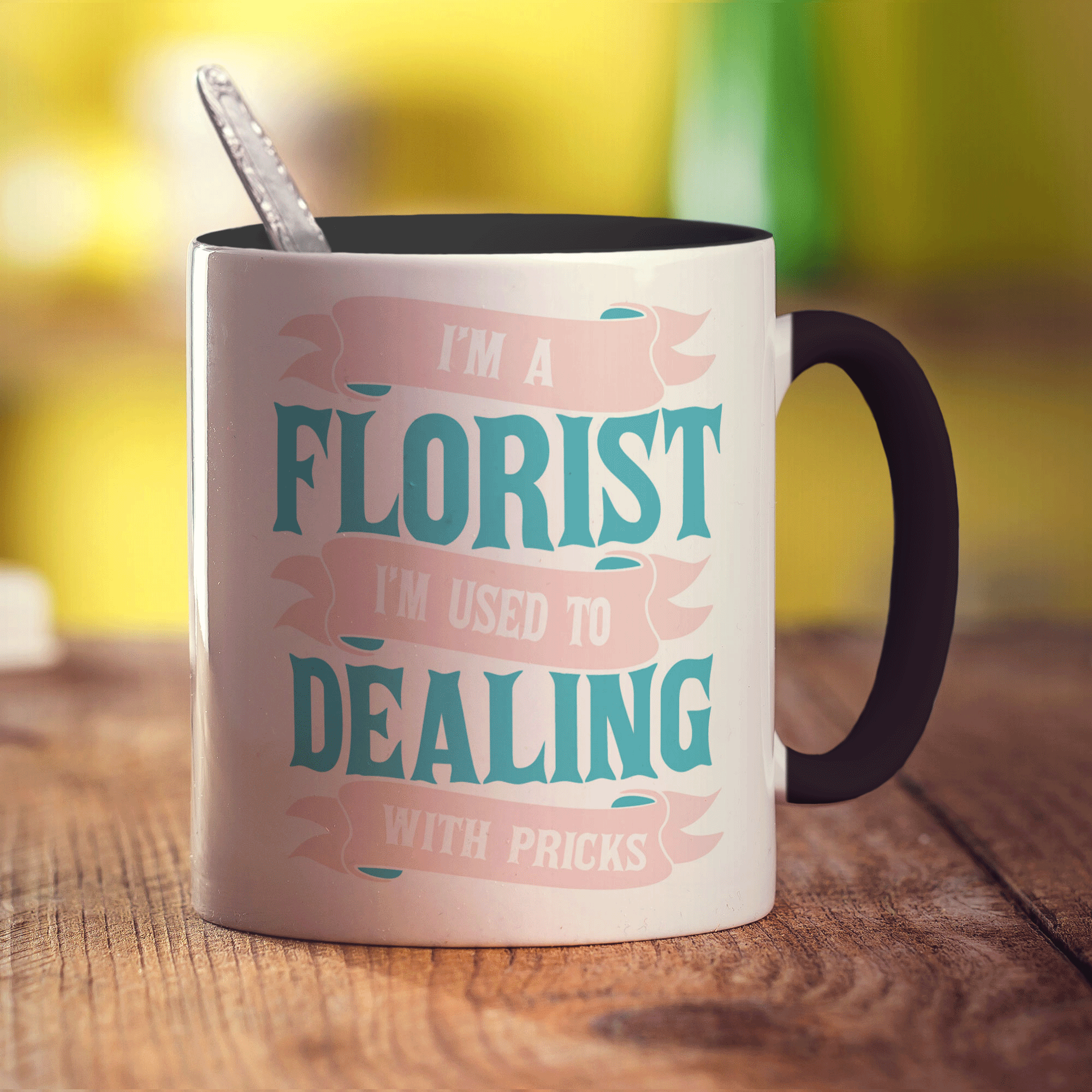 I'm a Florist I'm Used To Dealing With Pricks Mug - Standard 330ml (11oz) / Black