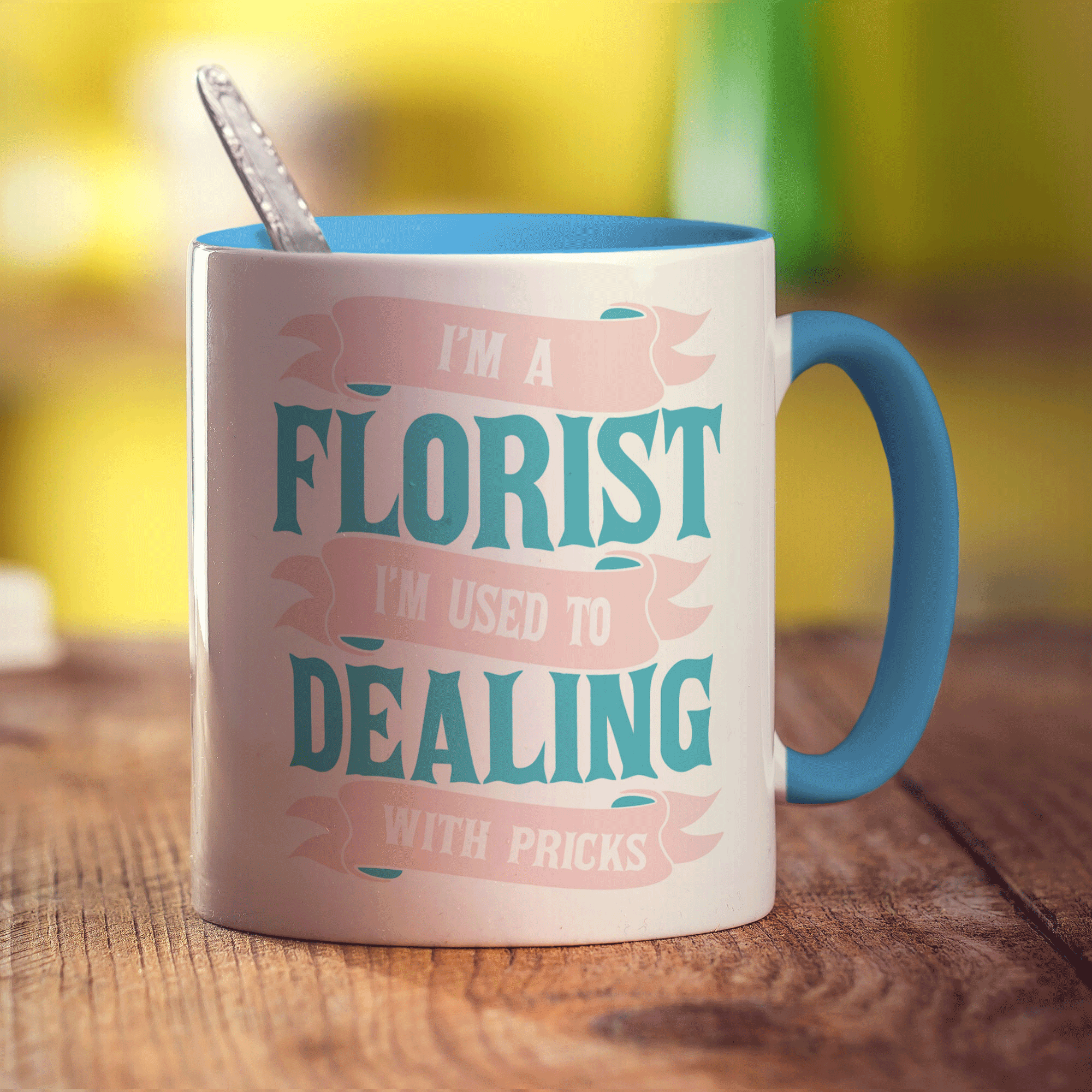 I'm a Florist I'm Used To Dealing With Pricks Mug - Standard 330ml (11oz) / Blue