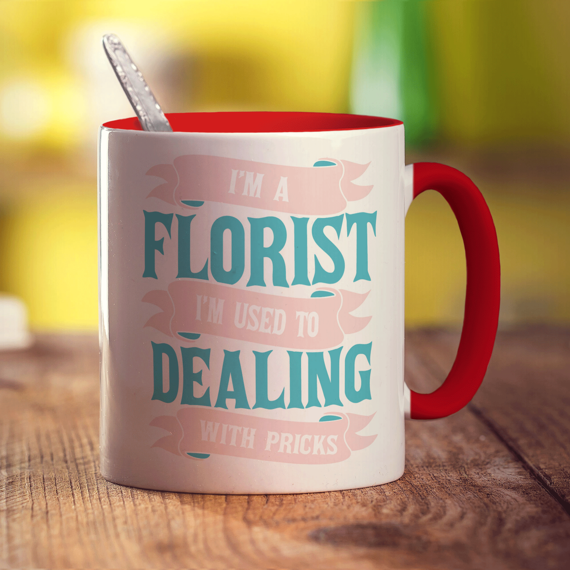I'm a Florist I'm Used To Dealing With Pricks Mug - Standard 330ml (11oz) / Red