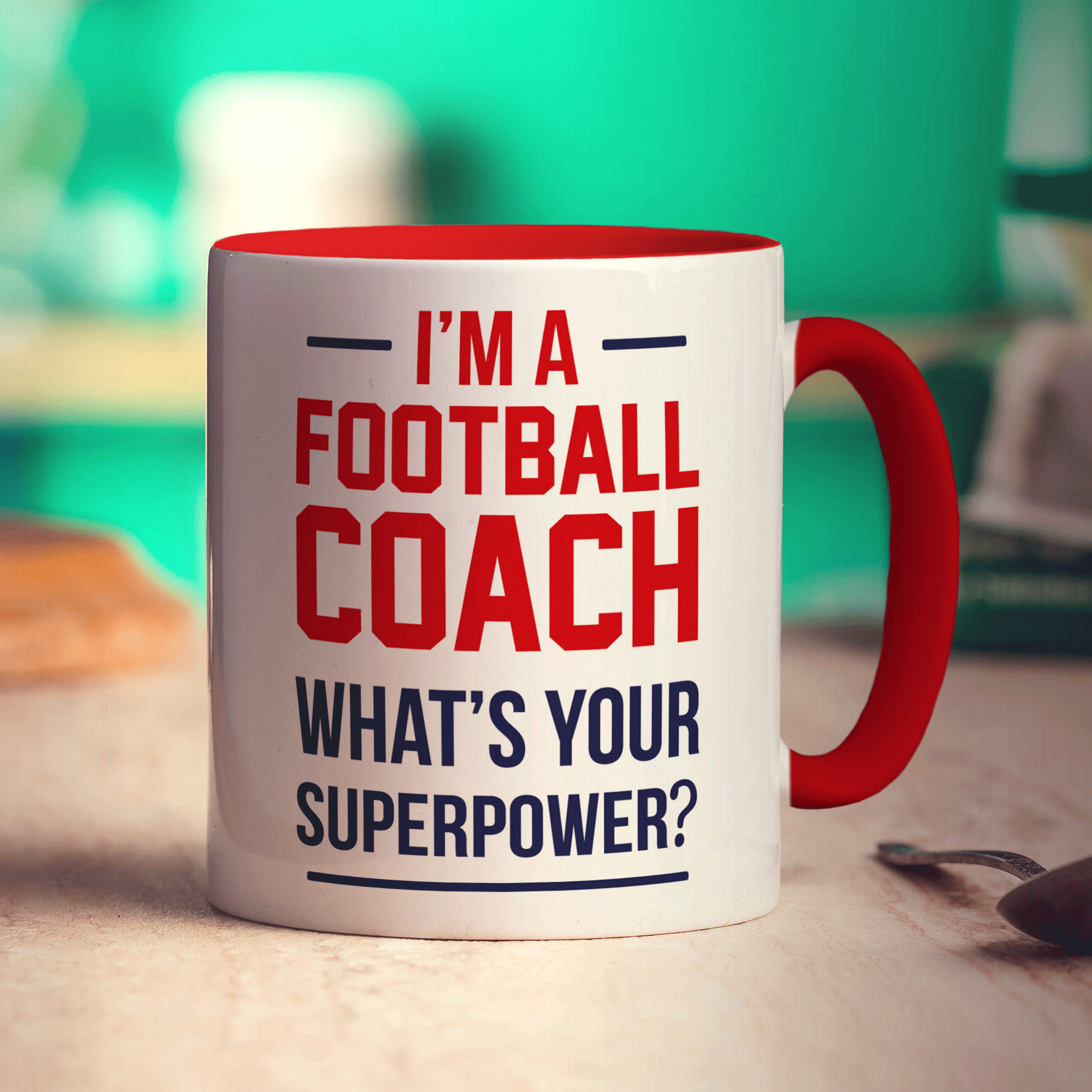 I'm a Football Coach What is Your Superpower Mug - Standard 330ml (11oz) / Red