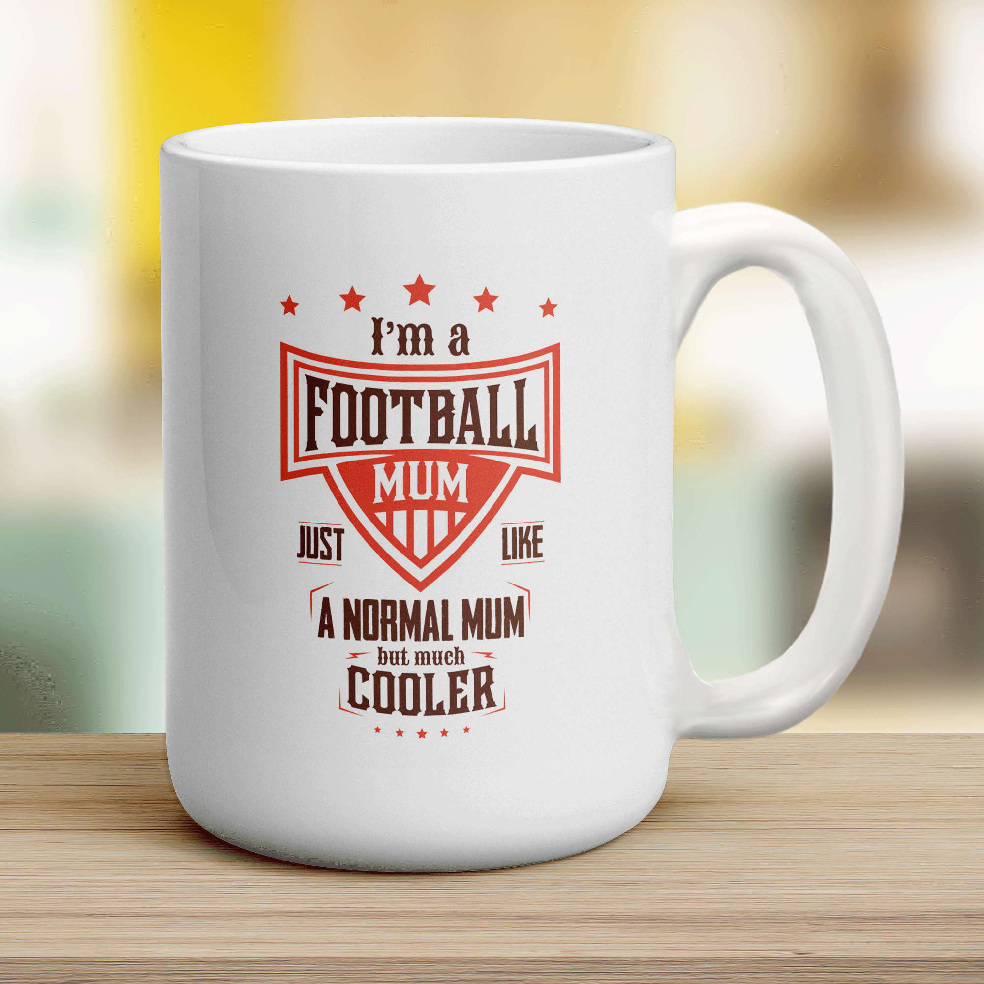 I'm a Football Mum Just Like a Normal Mum but Much Cooler Mug - Jumbo 440ml (15oz) / White