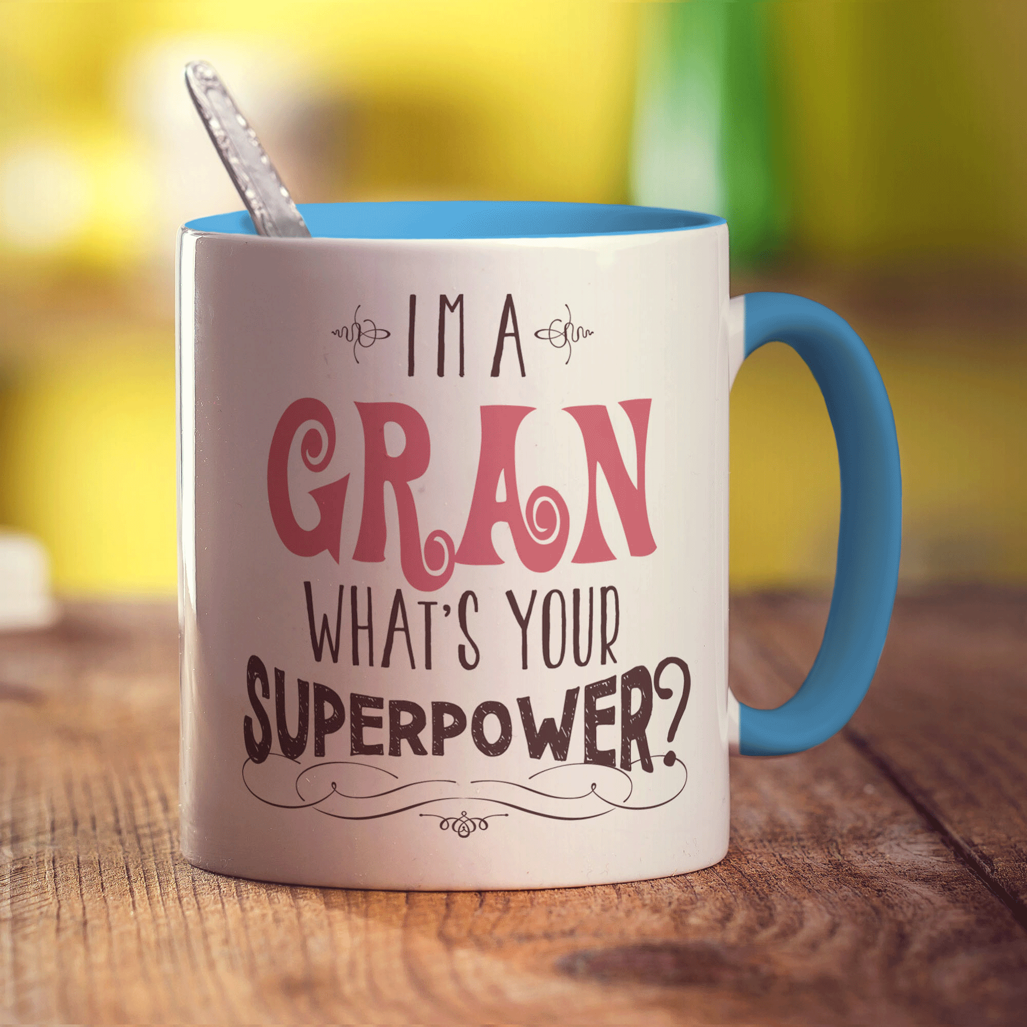I'm a Gran What's Your Super Power Mug - Standard 330ml (11oz) / Blue