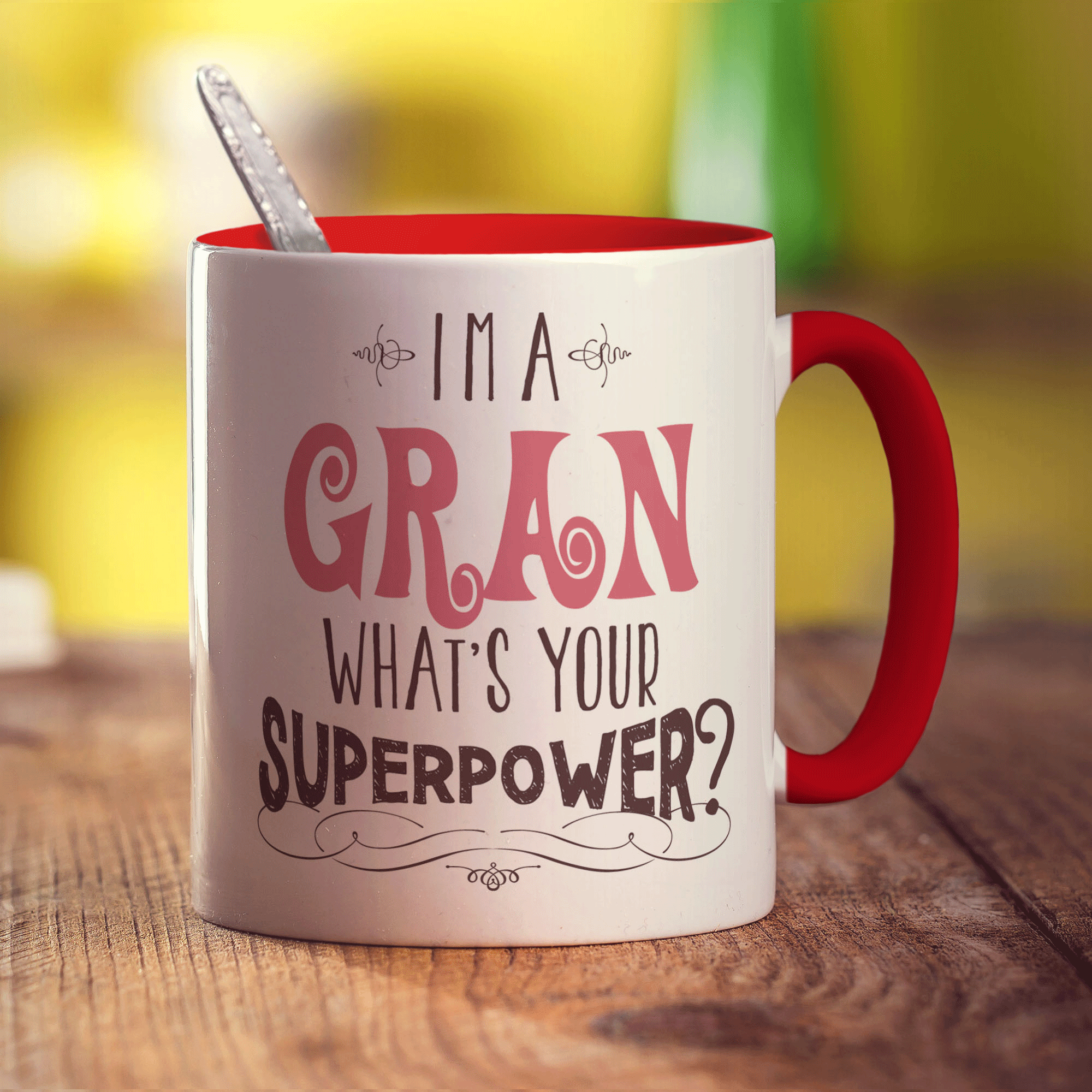I'm a Gran What's Your Super Power Mug - Standard 330ml (11oz) / Red