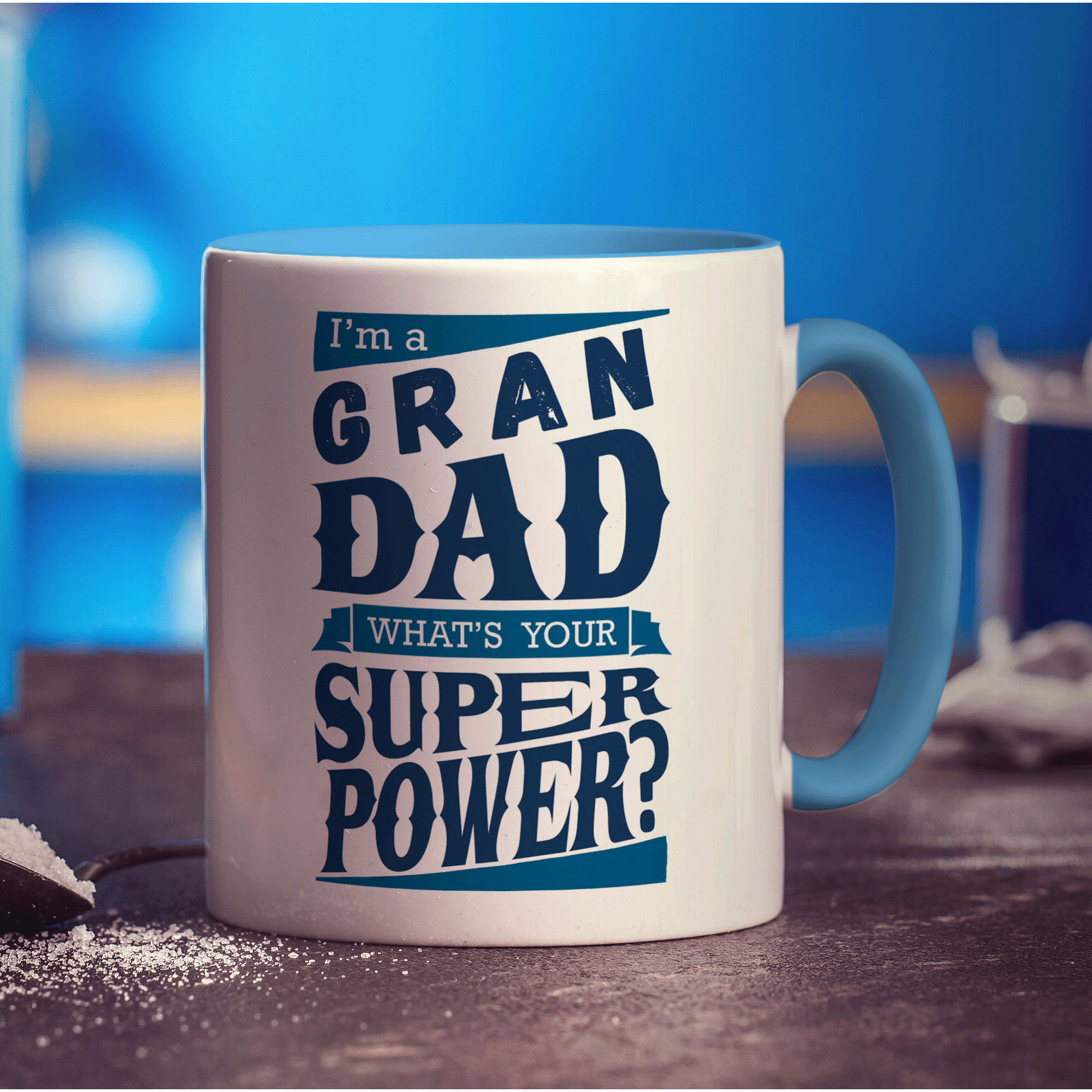 I'm a Grandad What's Your Super Power Mug - Standard 330ml (11oz) / Blue