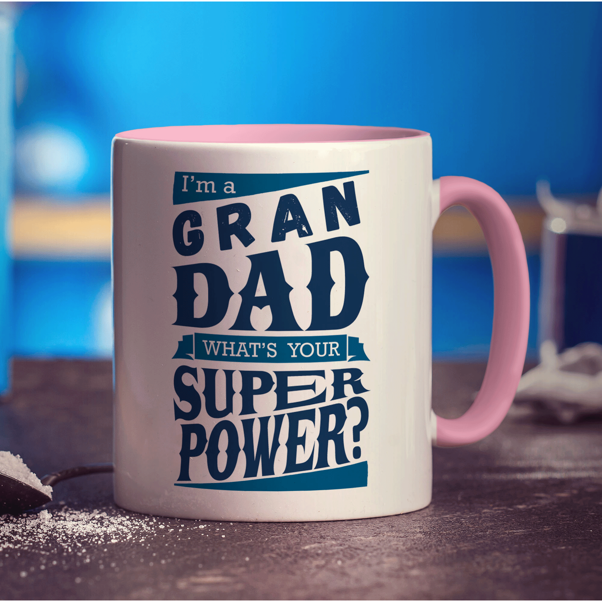 I'm a Grandad What's Your Super Power Mug - Standard 330ml (11oz) / Pink