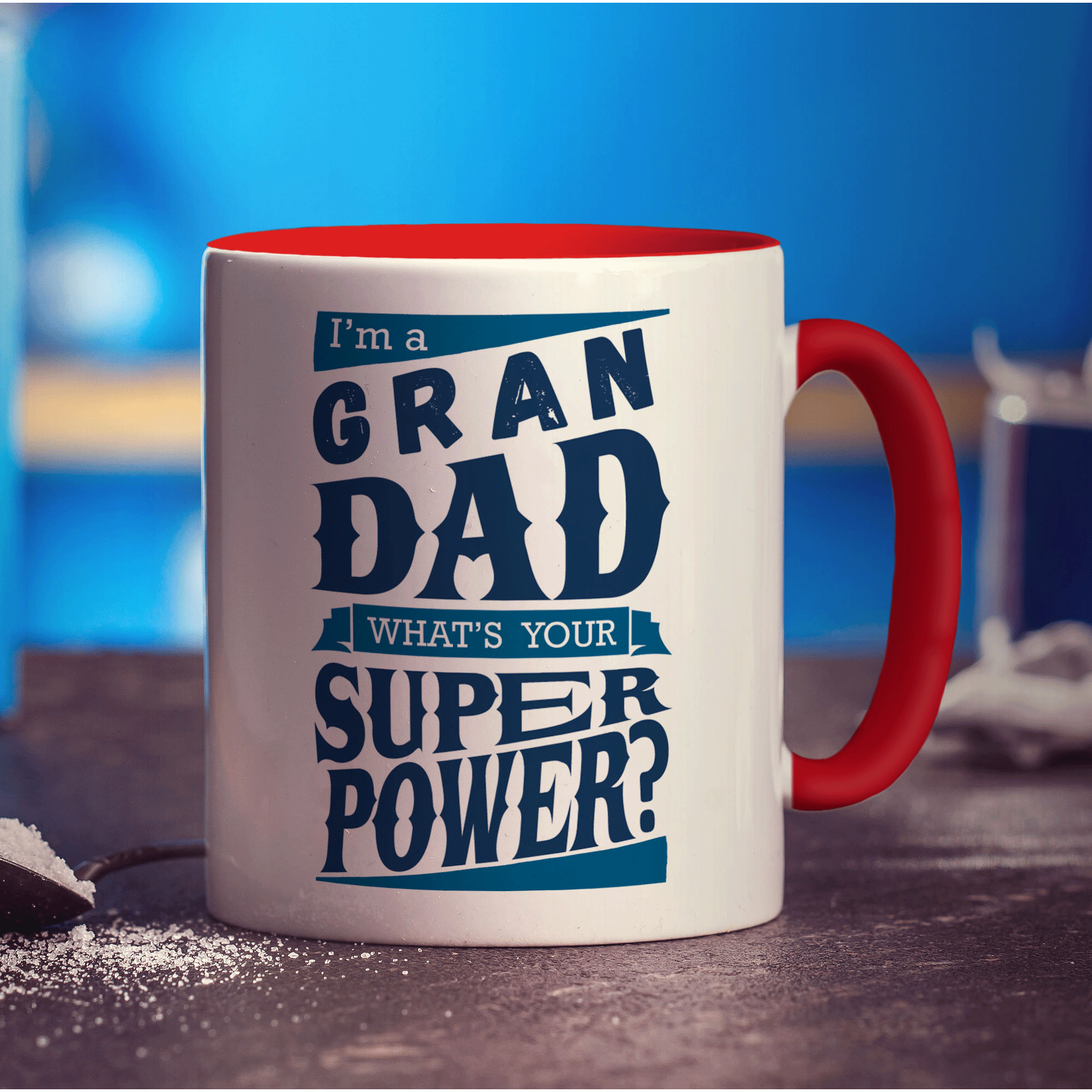 I'm a Grandad What's Your Super Power Mug - Standard 330ml (11oz) / Red