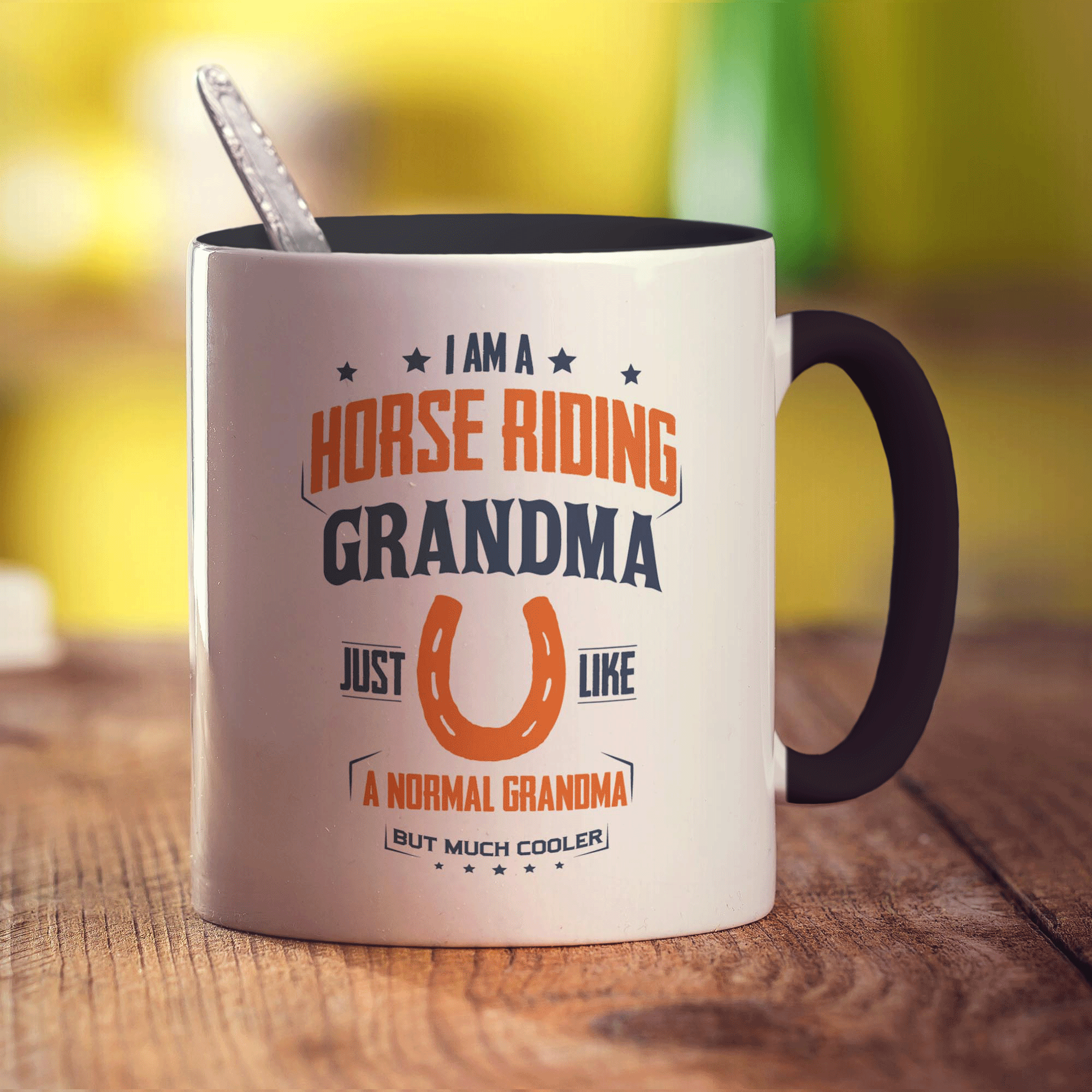 I'm A Horse Riding Grandma Just Like A Normal Grandma But Much Cooler Mug - Standard 330ml (11oz) / Black