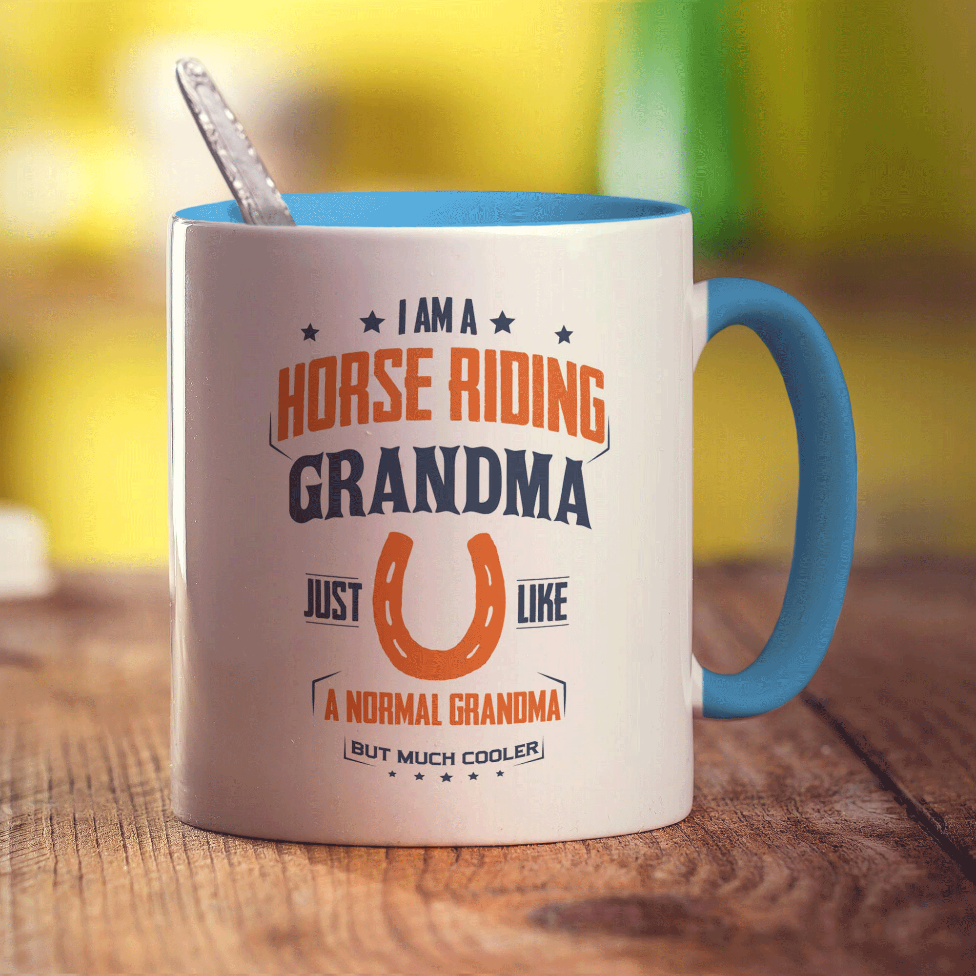 I'm A Horse Riding Grandma Just Like A Normal Grandma But Much Cooler Mug - Standard 330ml (11oz) / Blue