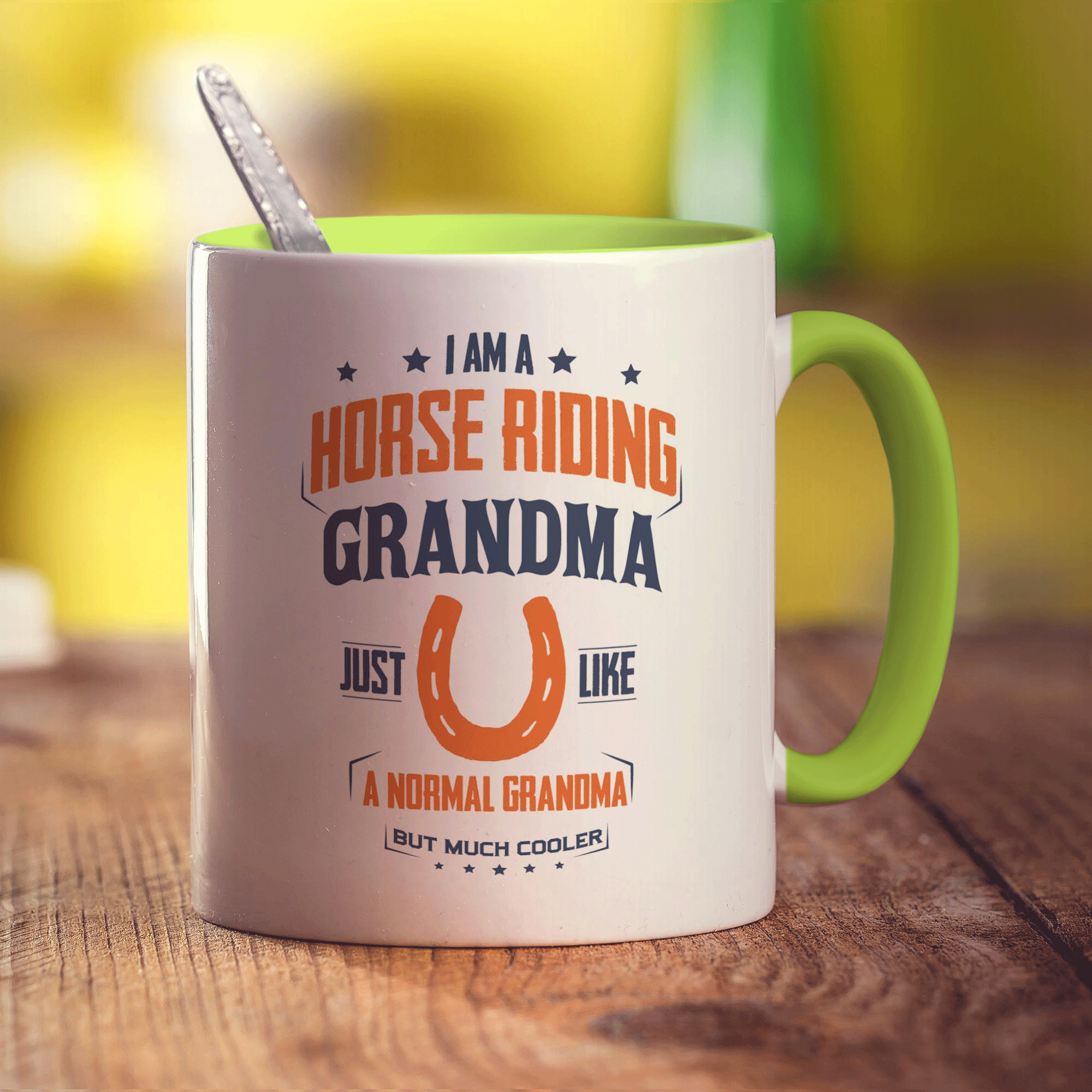 I'm A Horse Riding Grandma Just Like A Normal Grandma But Much Cooler Mug - Standard 330ml (11oz) / Green