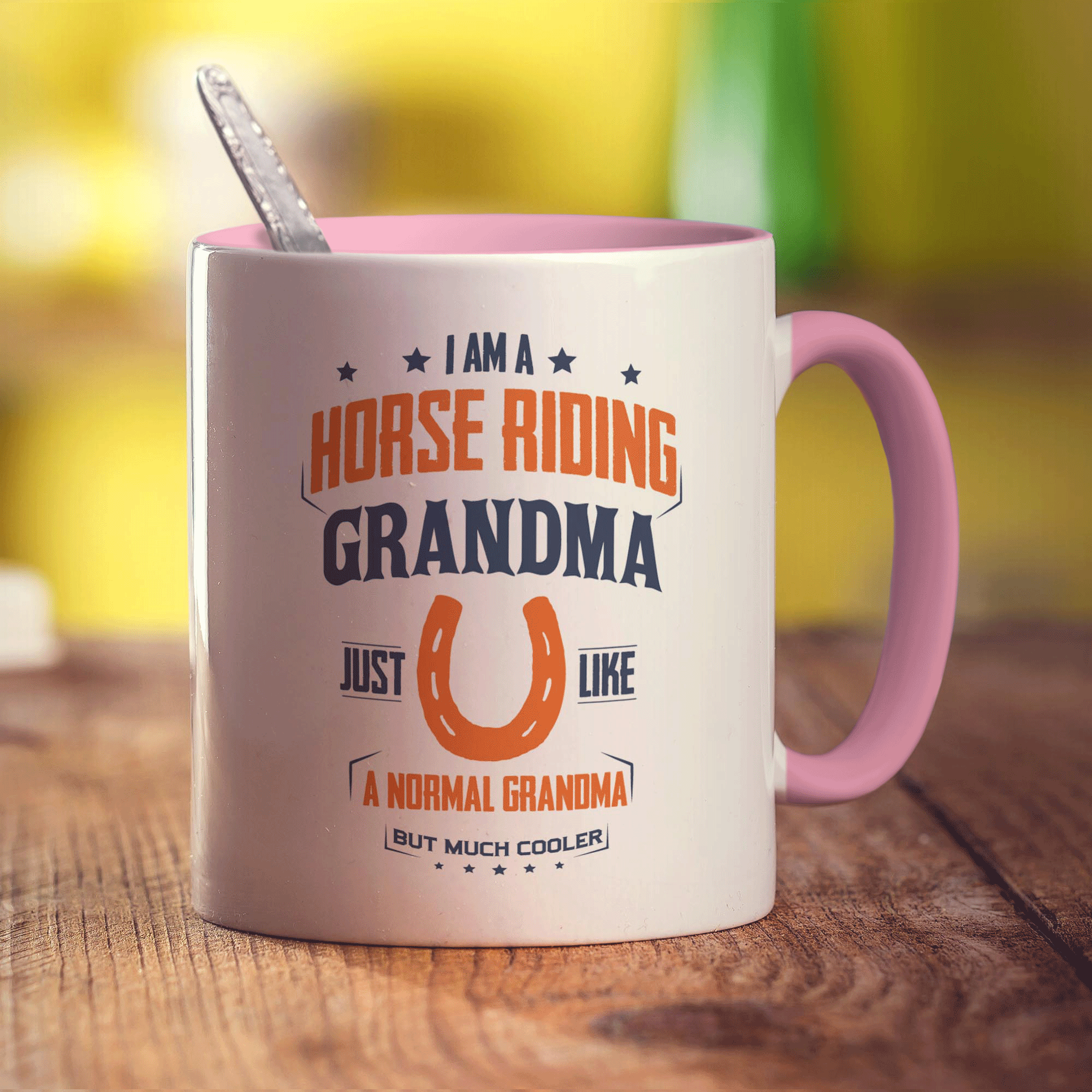 I'm A Horse Riding Grandma Just Like A Normal Grandma But Much Cooler Mug - Standard 330ml (11oz) / Pink