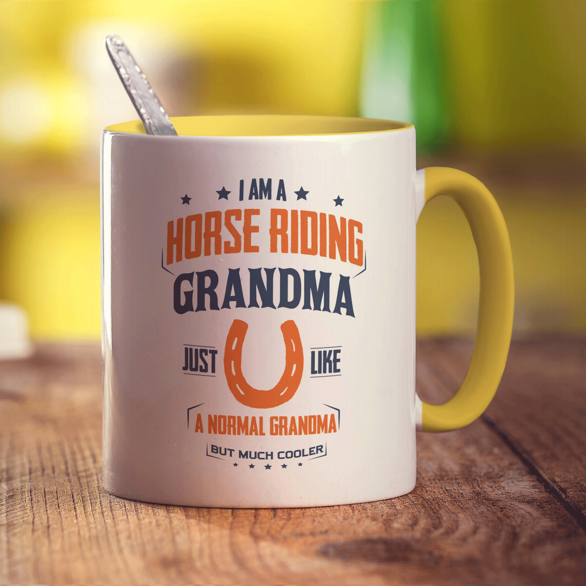 I'm A Horse Riding Grandma Just Like A Normal Grandma But Much Cooler Mug - Standard 330ml (11oz) / Yellow