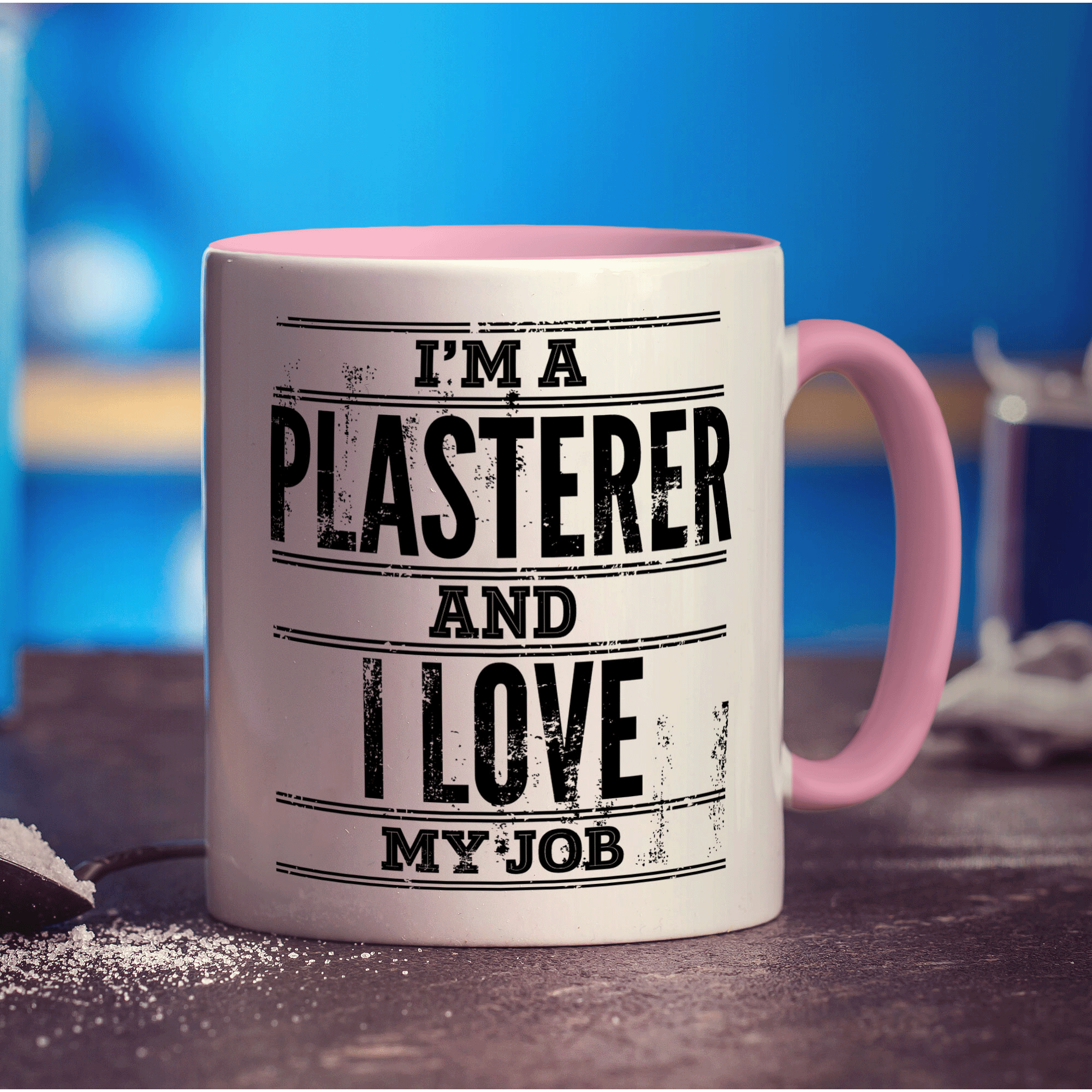 I'm a Plasterer and I Love My Job Mug - Standard 330ml (11oz) / Pink