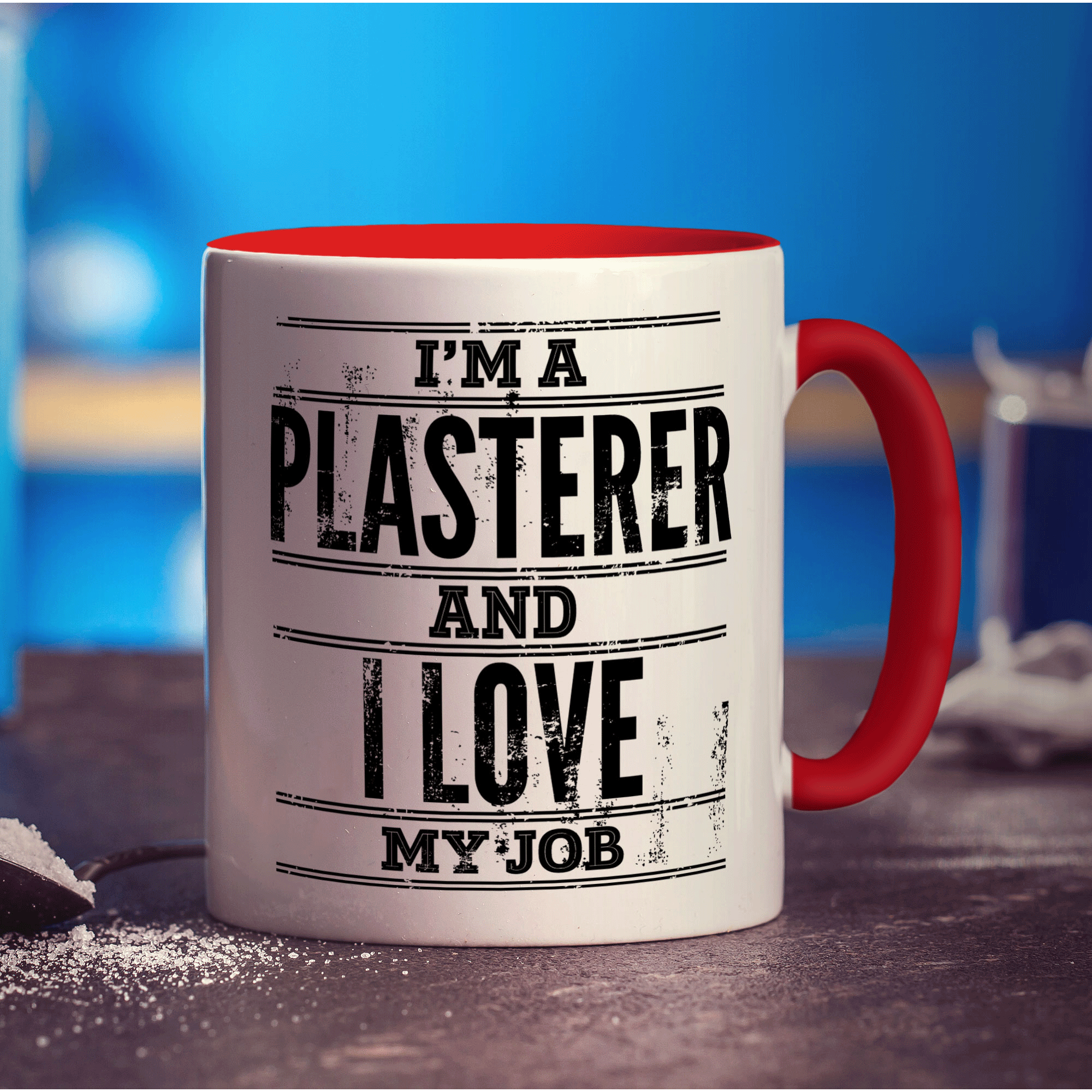 I'm a Plasterer and I Love My Job Mug - Standard 330ml (11oz) / Red