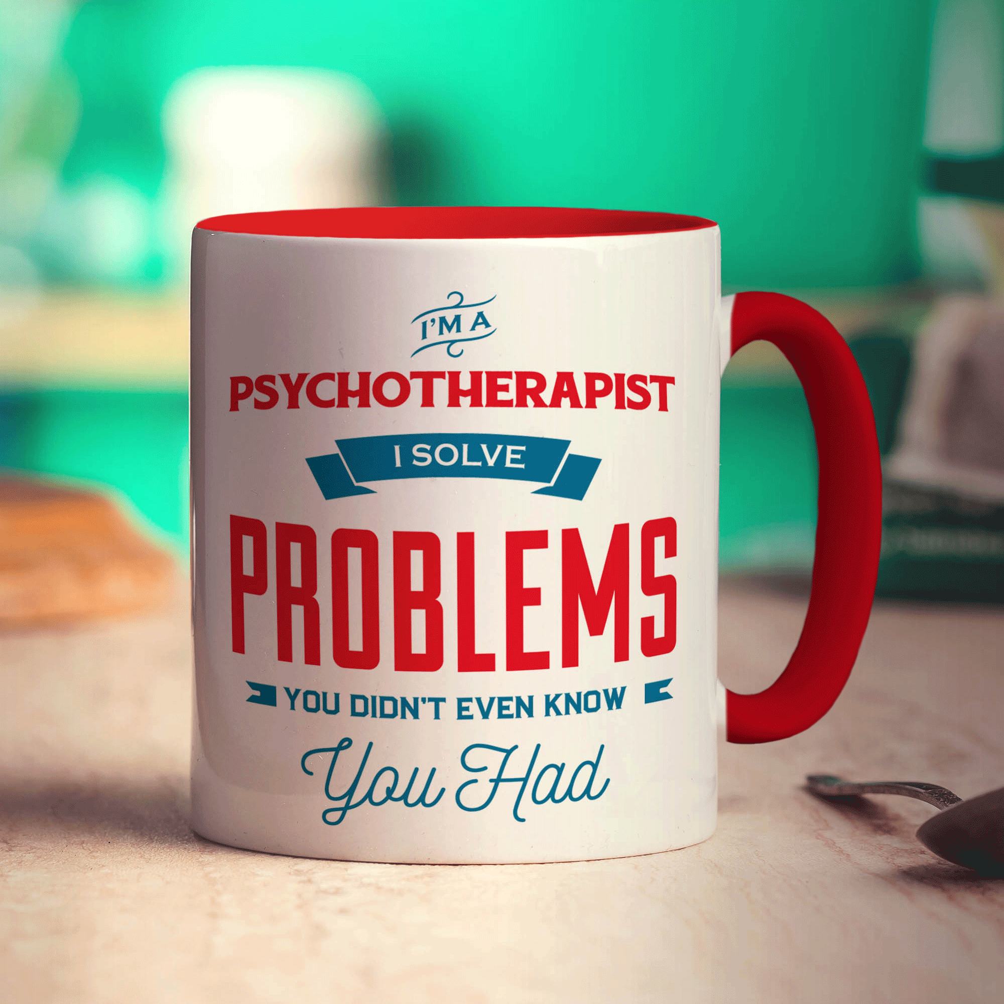 I'm a Psychotherapist I Solve Problems You Didn't Even Know You Had Mug - Standard 330ml (11oz) / Red