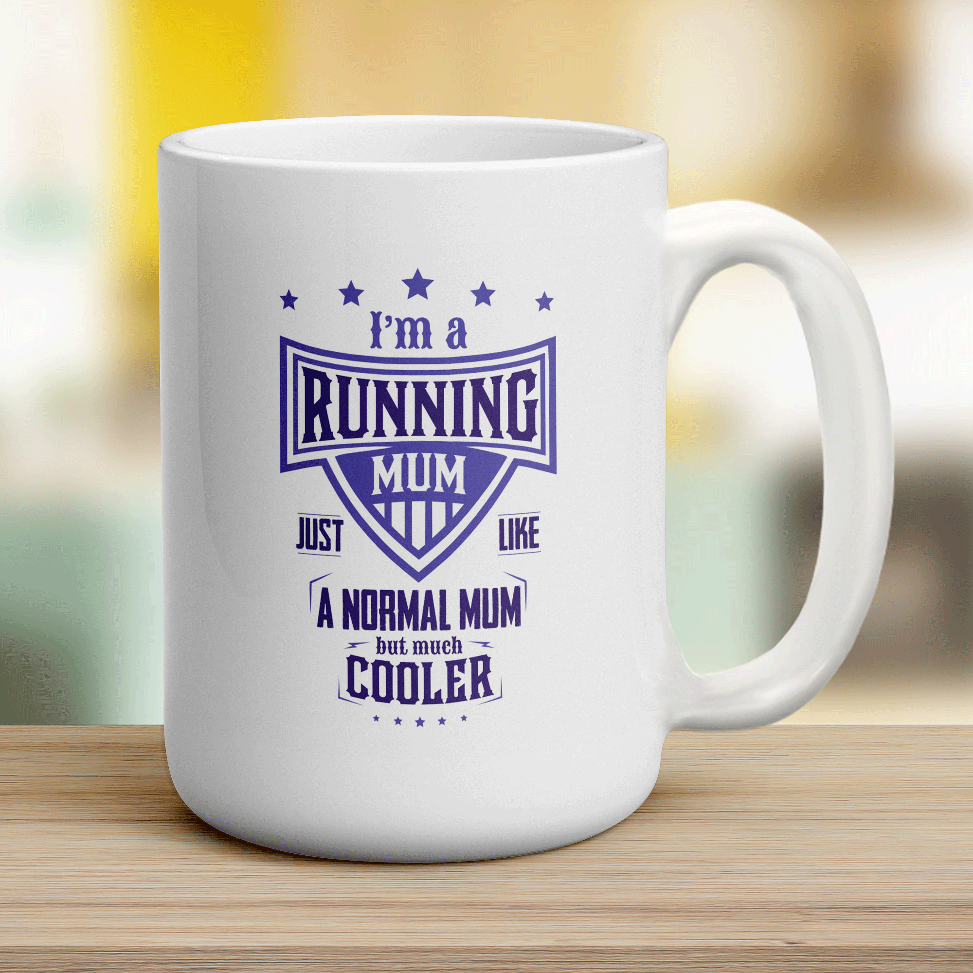 I'm a Running Mum Just Like a Normal Mum but Much Cooler Mug - Jumbo 440ml (15oz) / White