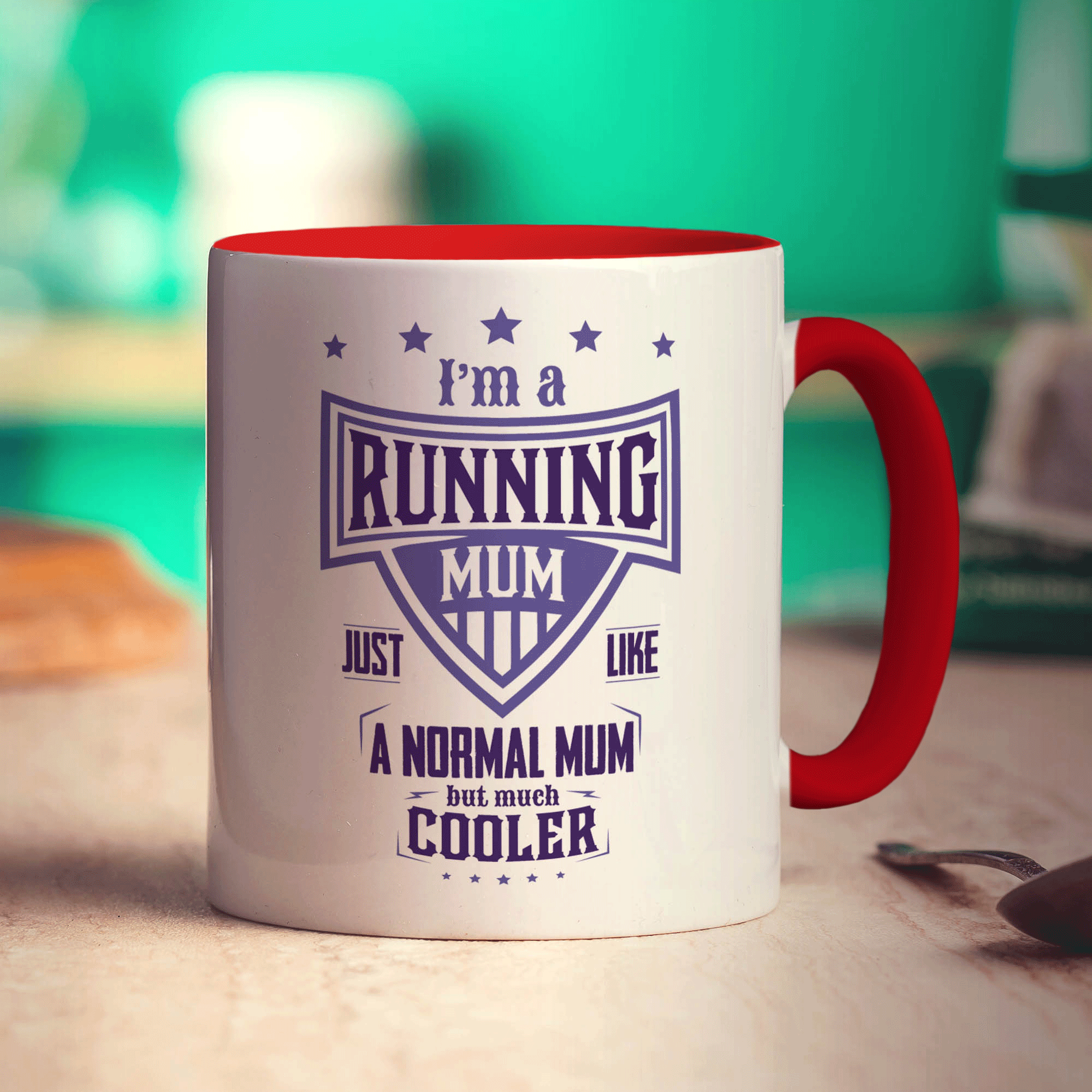 I'm a Running Mum Just Like a Normal Mum but Much Cooler Mug - Standard 330ml (11oz) / Red