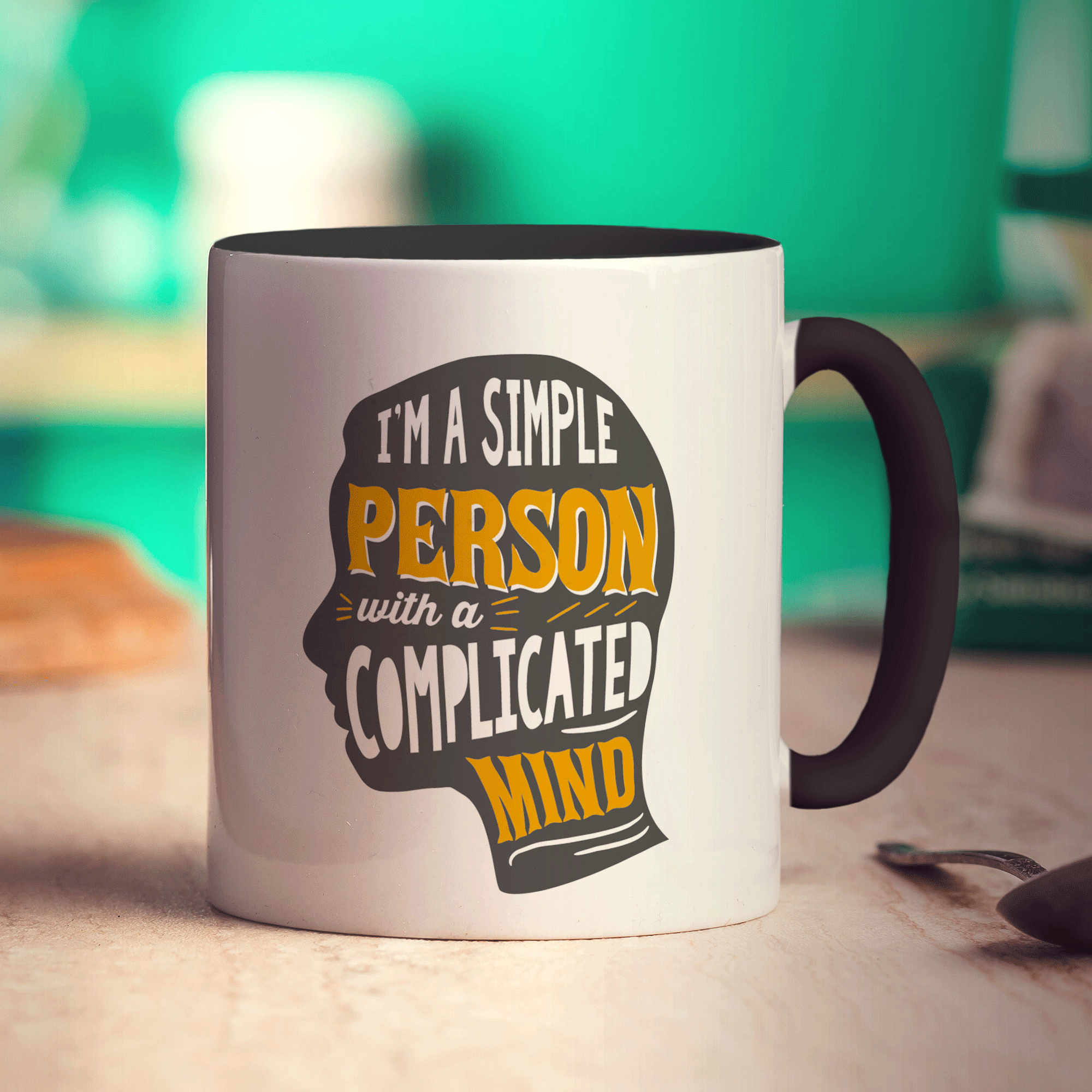 I'm a Simple Person with a Complicated Mind Mug - Standard 330ml (11oz) / Black